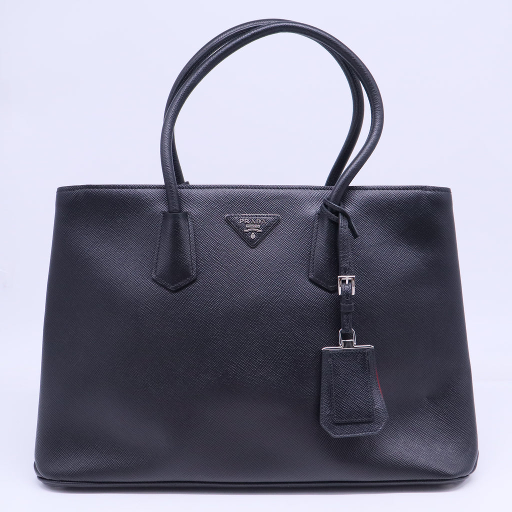 Turnlock Cuir Twin Tote Saffiano Leather Medium B20331
