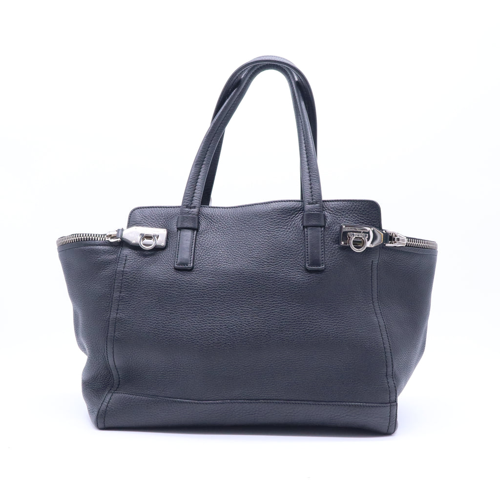 Calfskin Medium Verve Double Zip Tote Black B21069