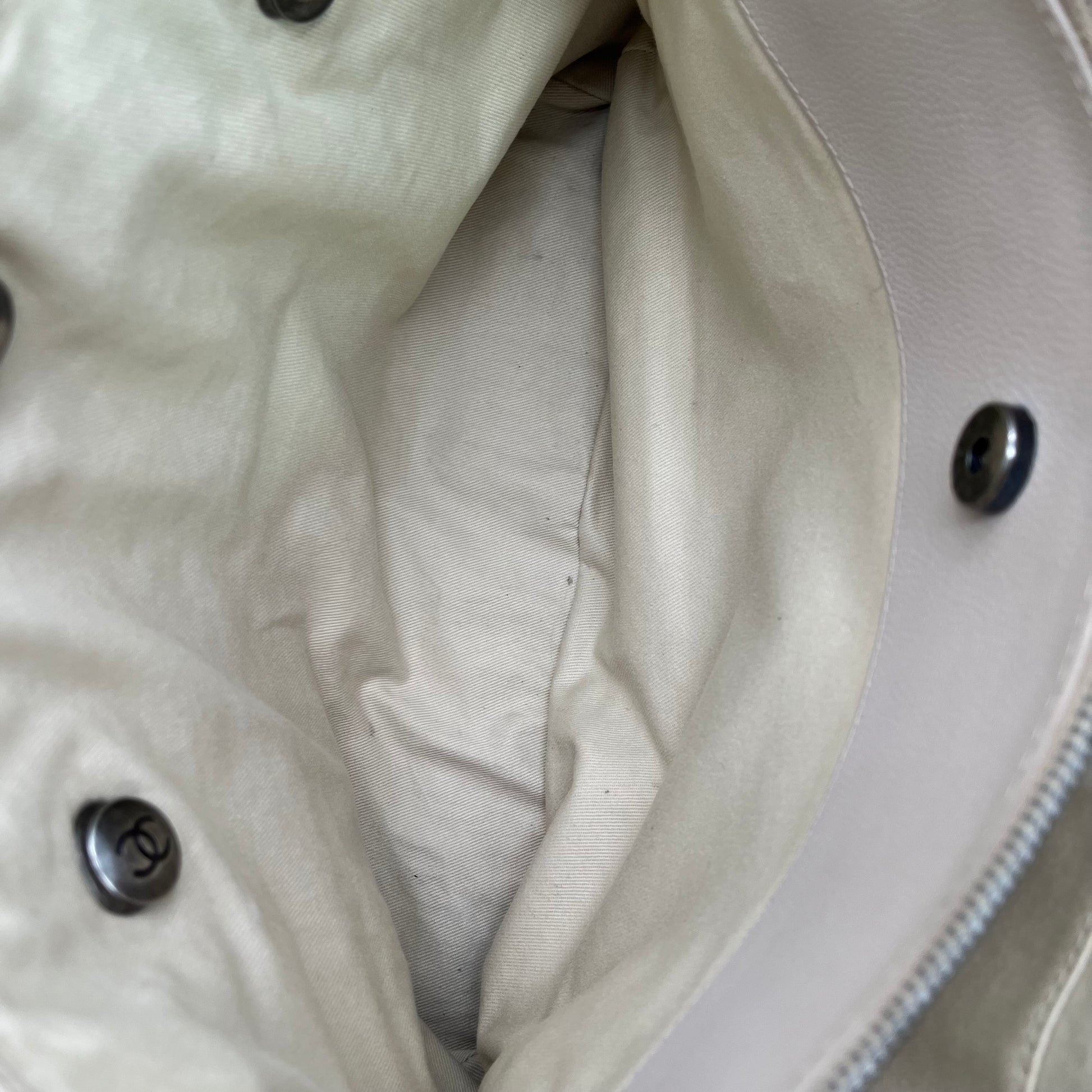 Grained Vegetal Calfskin Urban Shopping Tote Light Beige twins