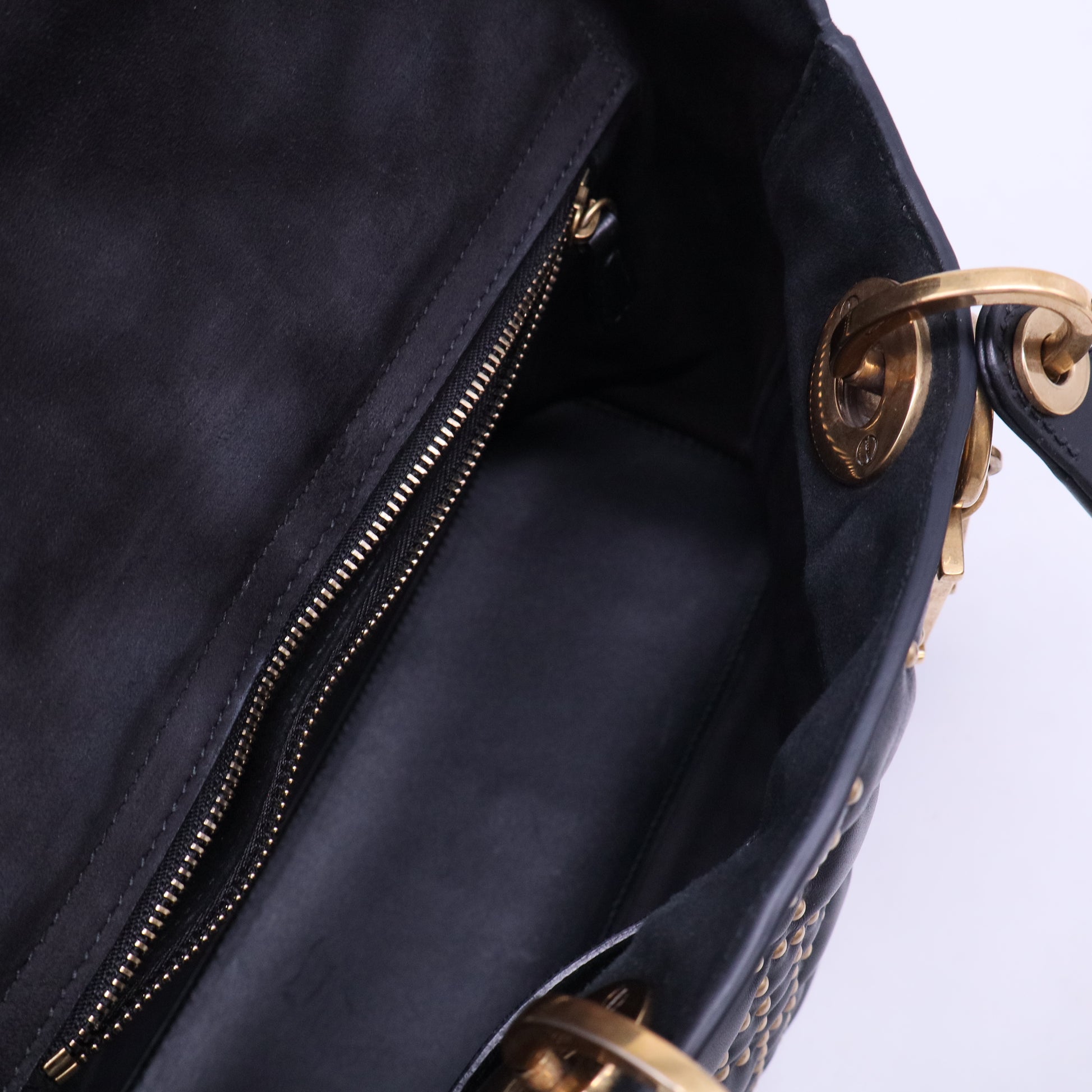 Supple Lady Dior Bag Cannage Studded Lambskin Medium B20319