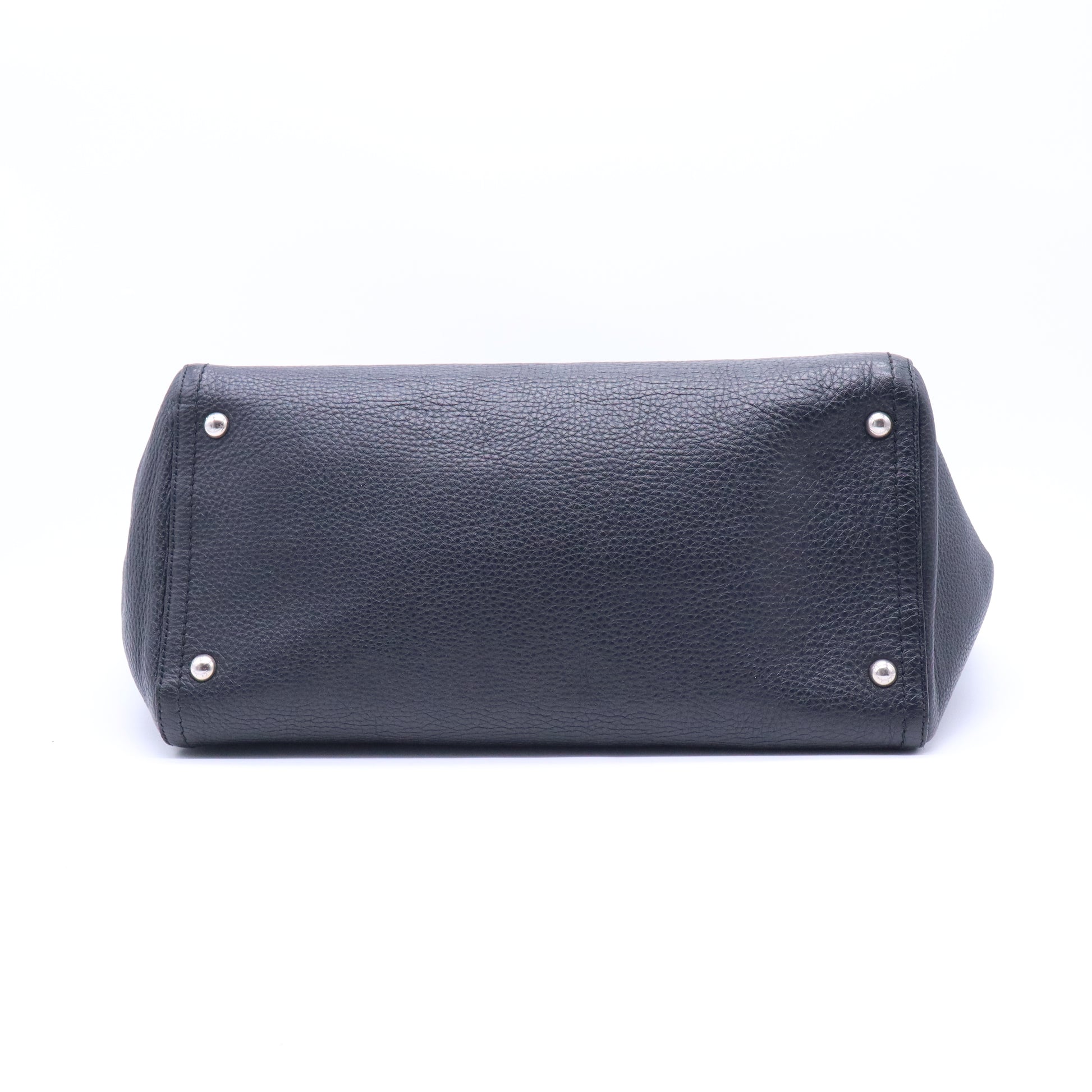 Calfskin Medium Verve Double Zip Tote Black B21069