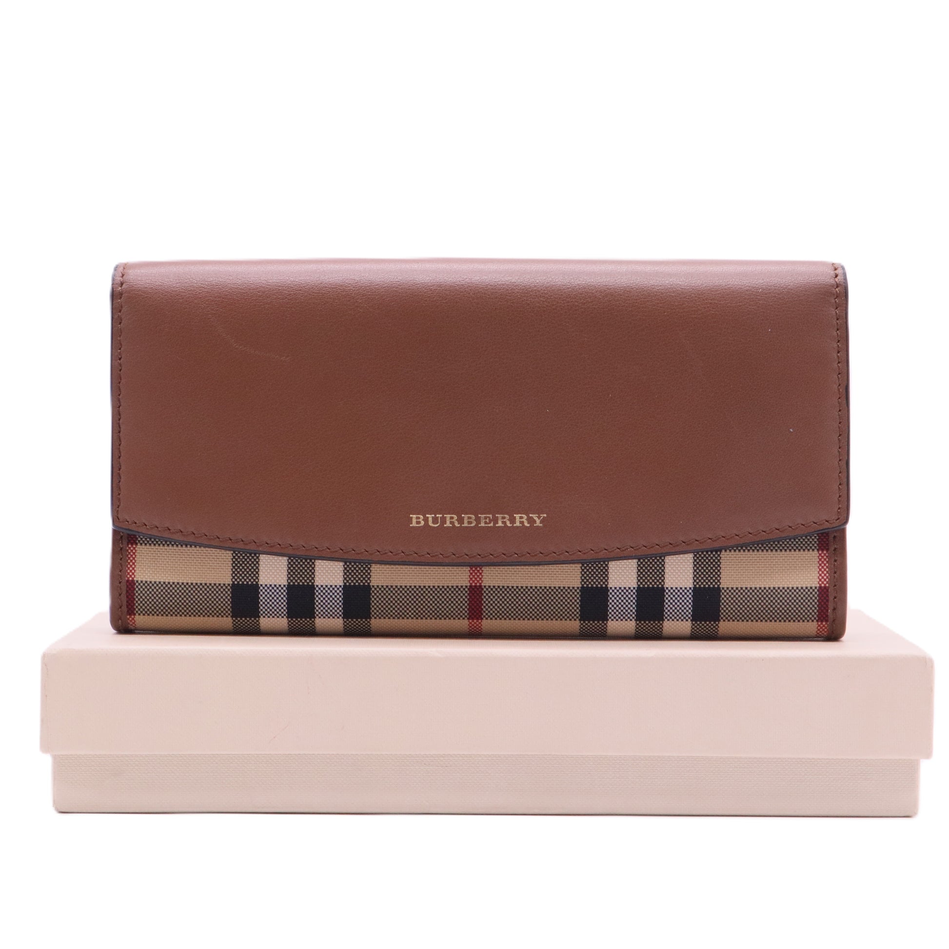 Calfskin Horseferry Check Porter Continental Wallet