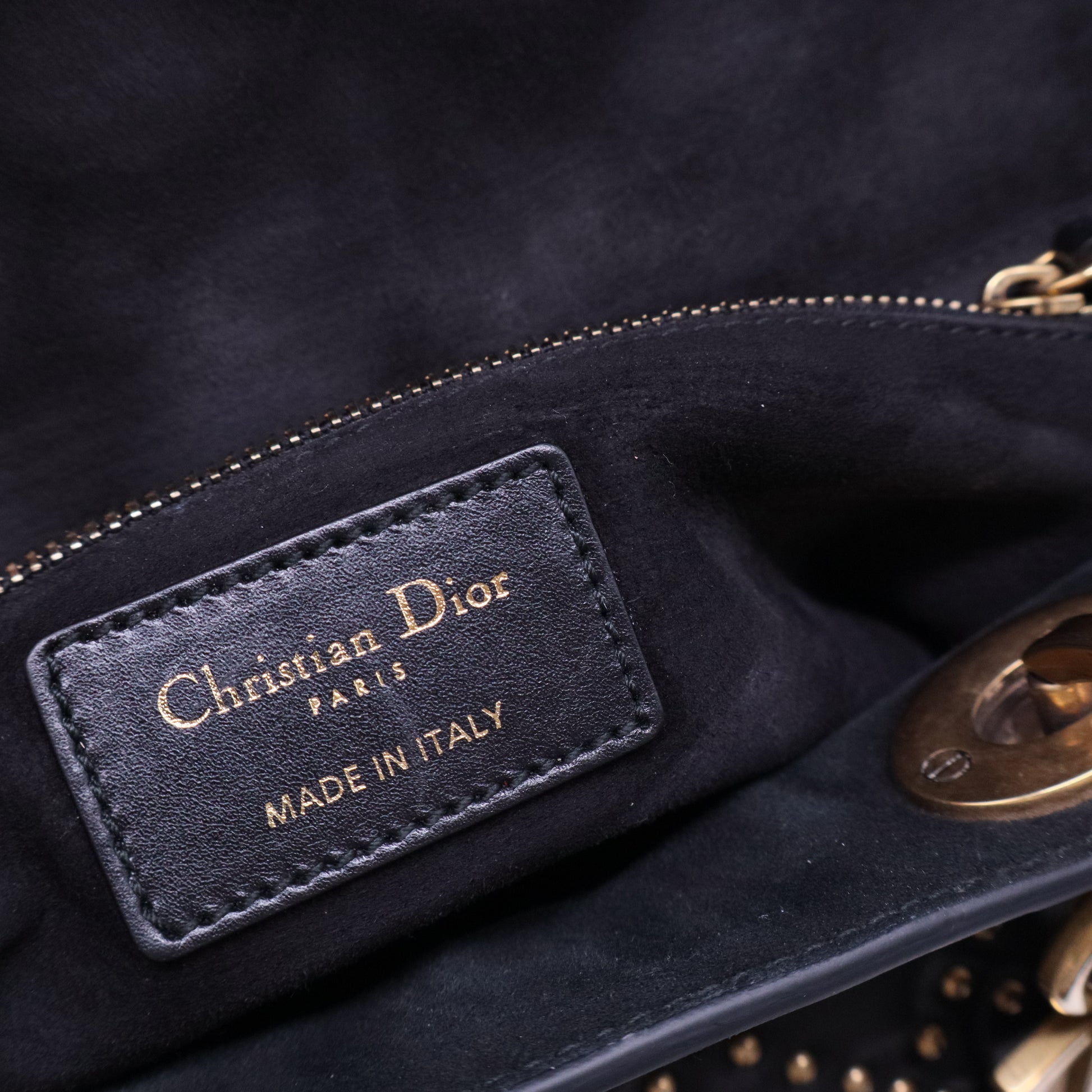 Supple Lady Dior Bag Cannage Studded Lambskin Medium B20319