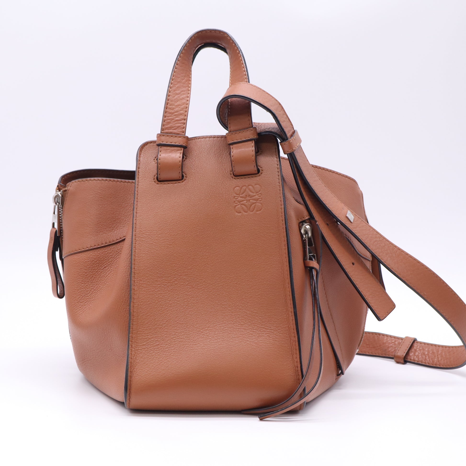 Loewe Calfskin Small Hammock Shoulder Bag Tan twins B23422