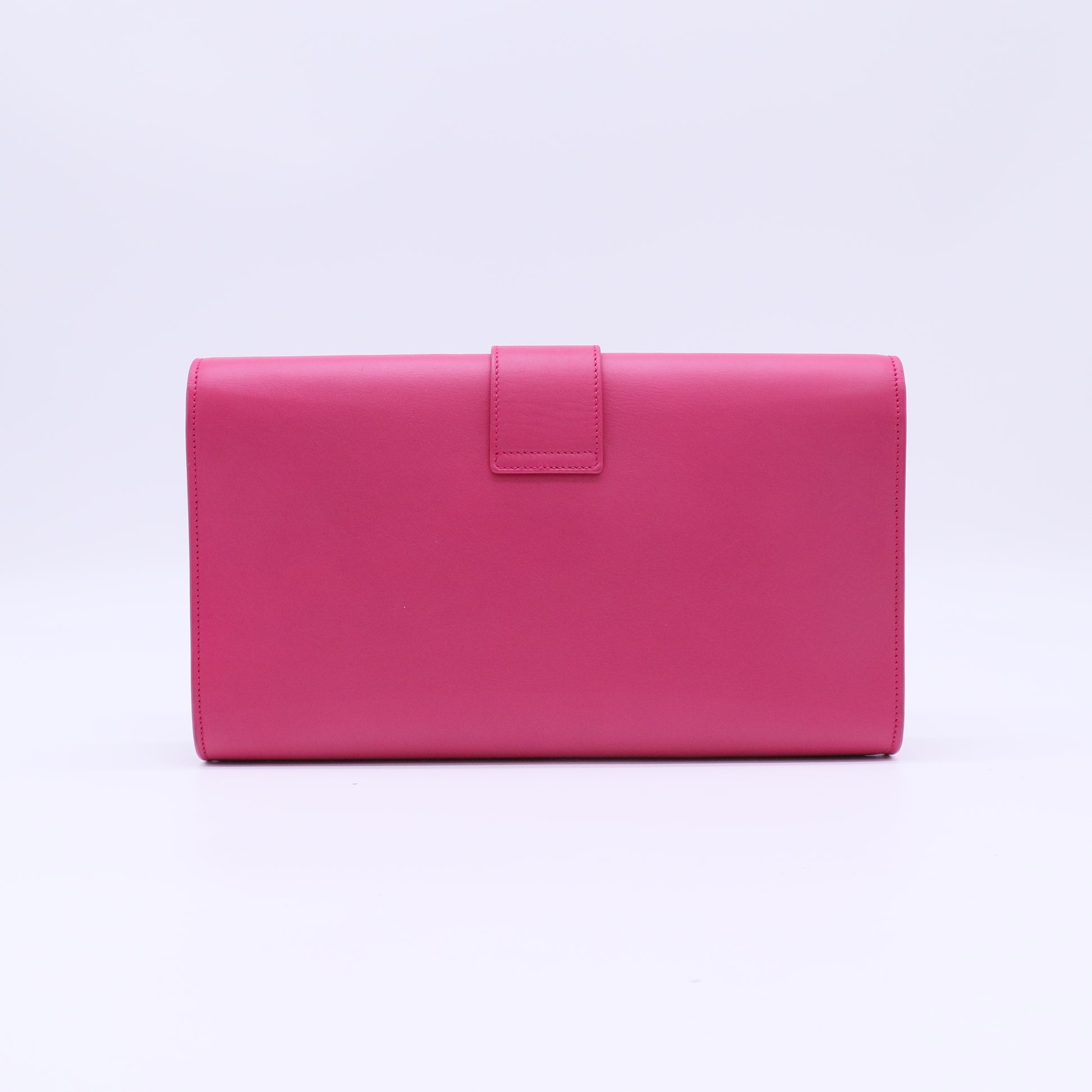 Calfskin Classic Y Ligne Clutch Fuchsia B22615
