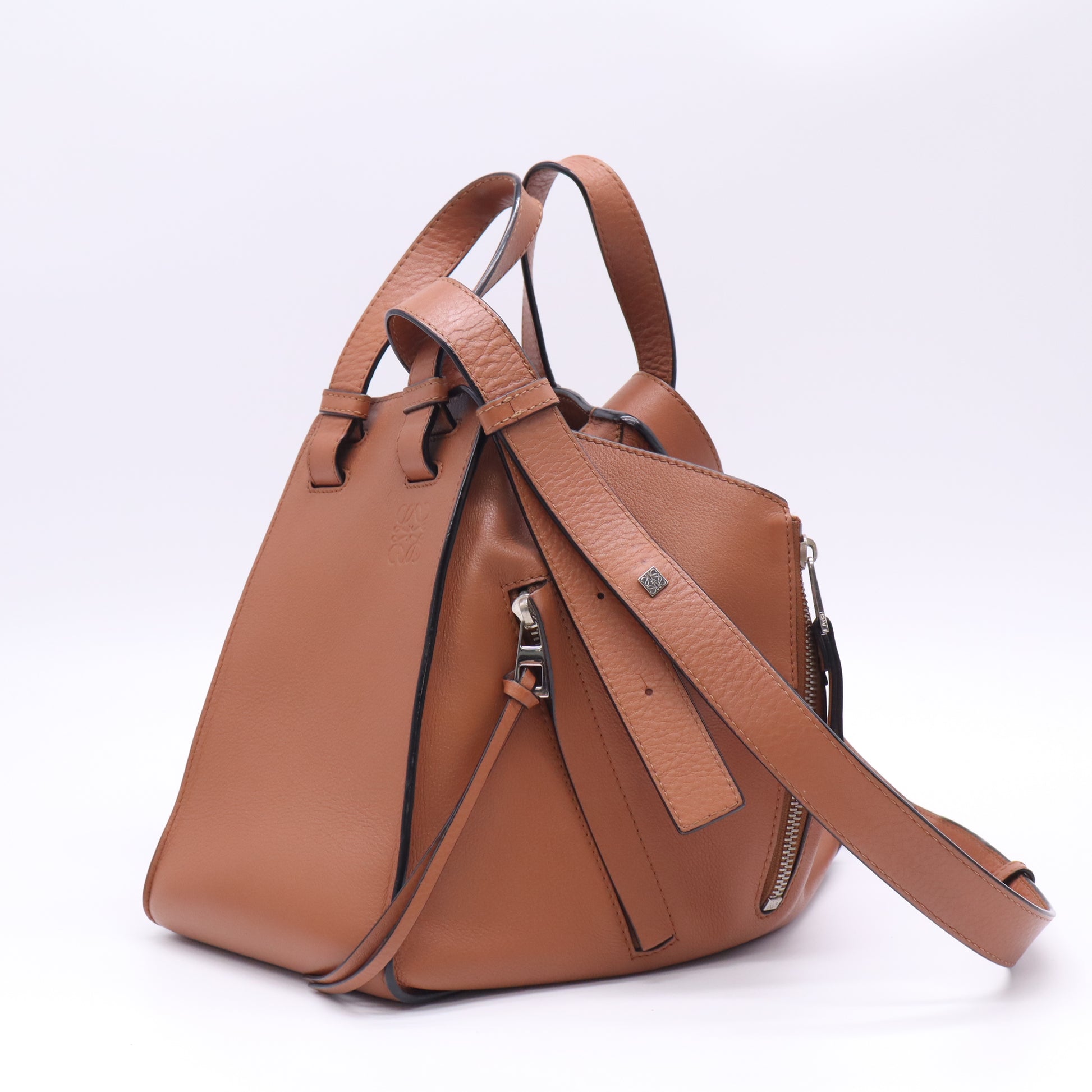 Loewe Calfskin Small Hammock Shoulder Bag Tan twins B23422