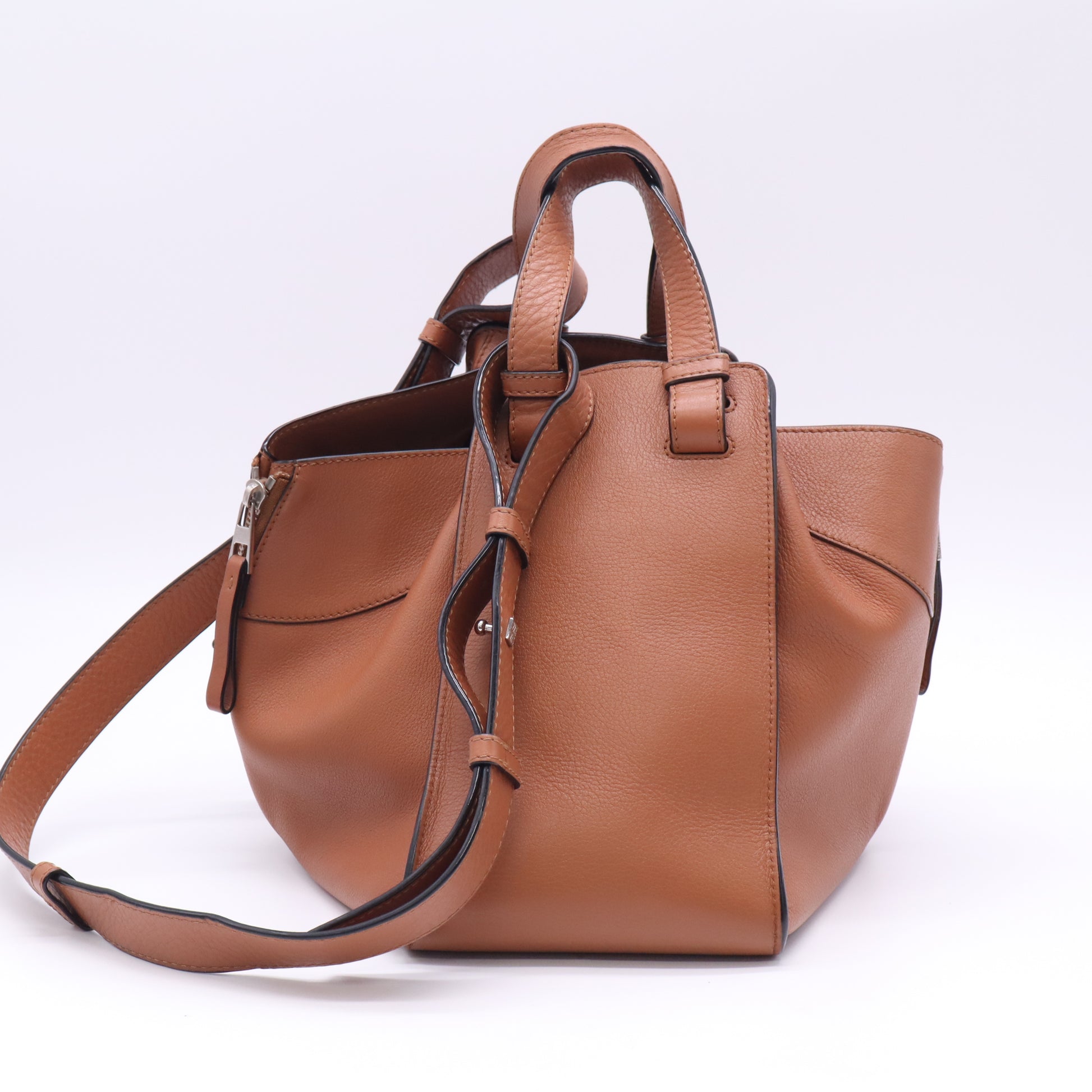 Loewe Calfskin Small Hammock Shoulder Bag Tan twins B23422