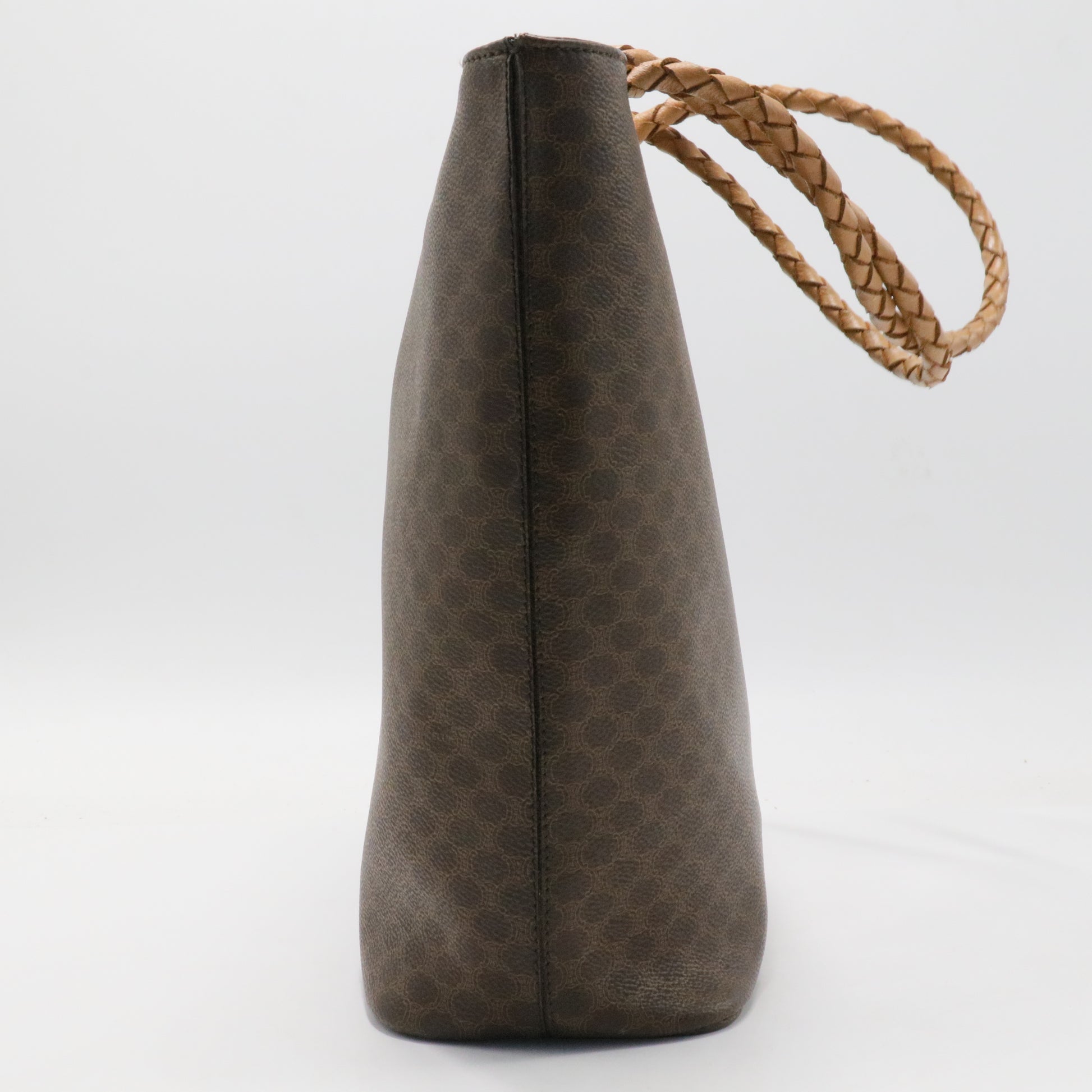 Macadam Canvas Tote Bag PVC Leather Brown