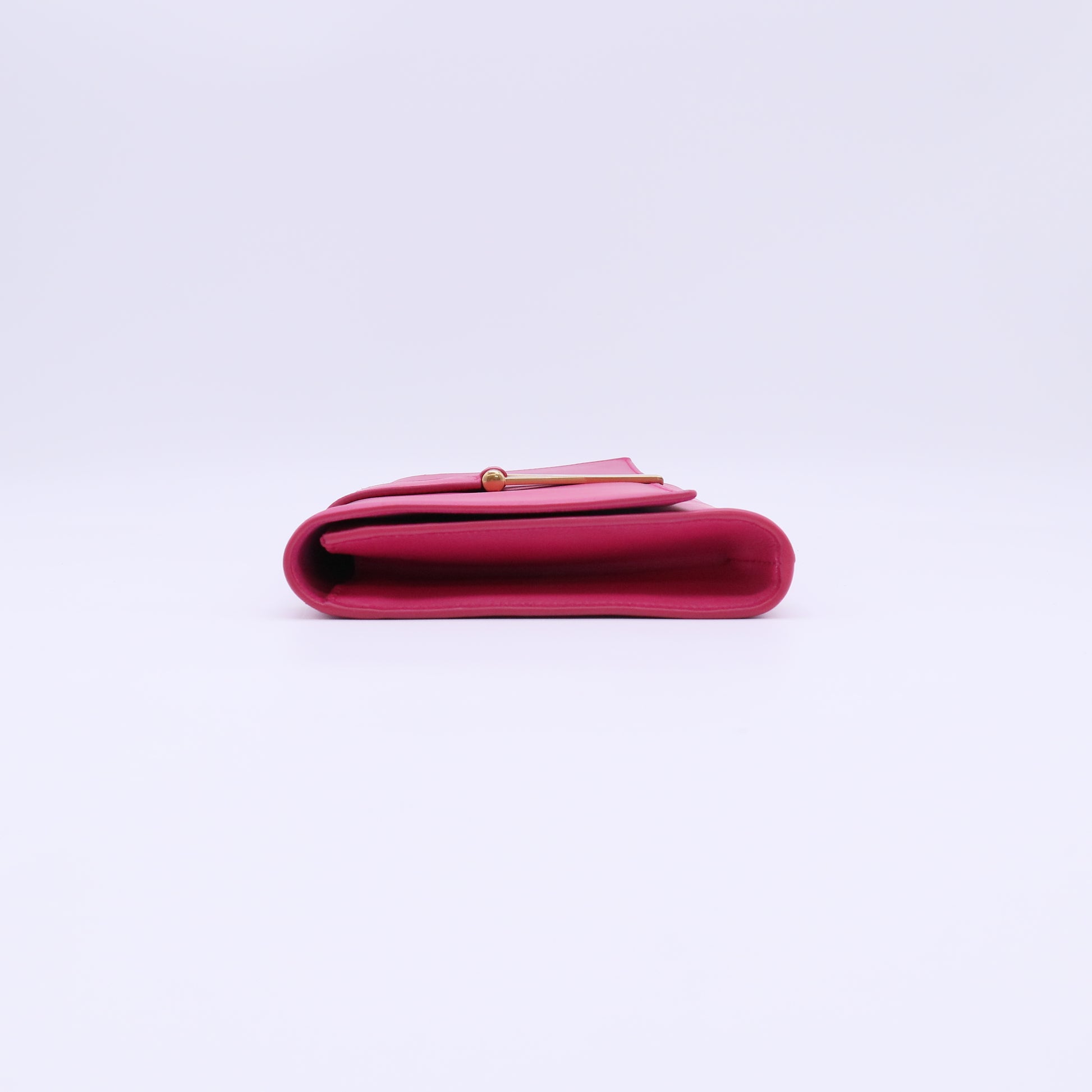 Calfskin Classic Y Ligne Clutch Fuchsia B22615