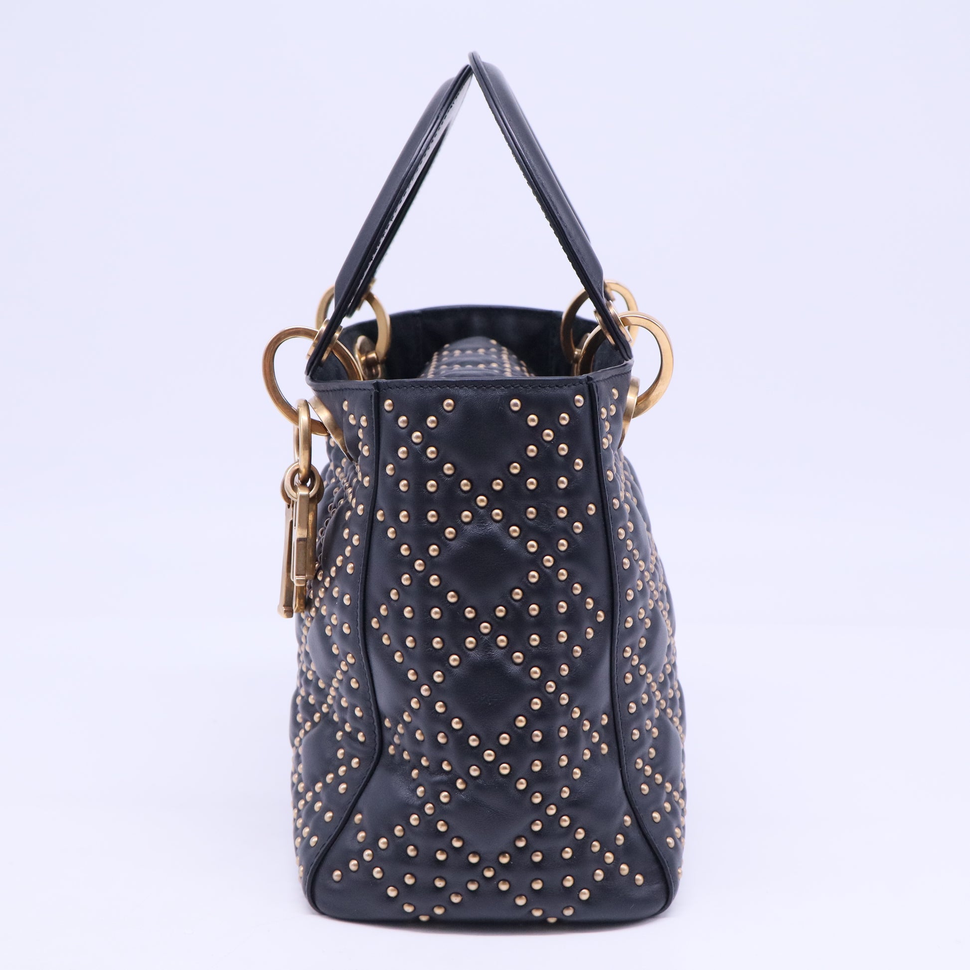 Supple Lady Dior Bag Cannage Studded Lambskin Medium B20319