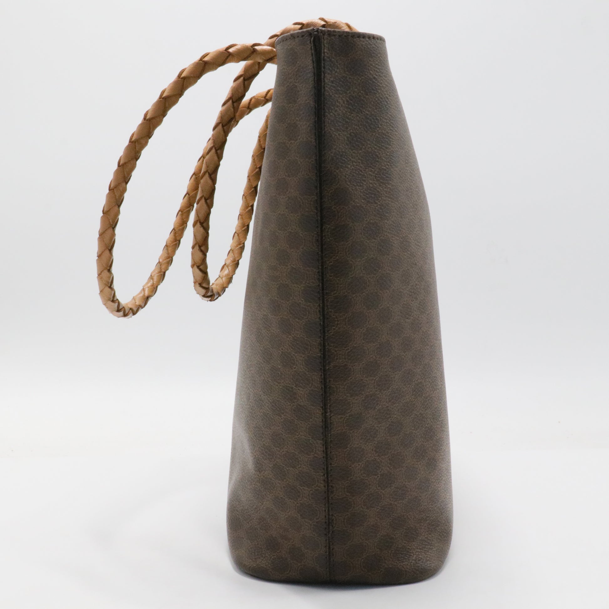 Macadam Canvas Tote Bag PVC Leather Brown