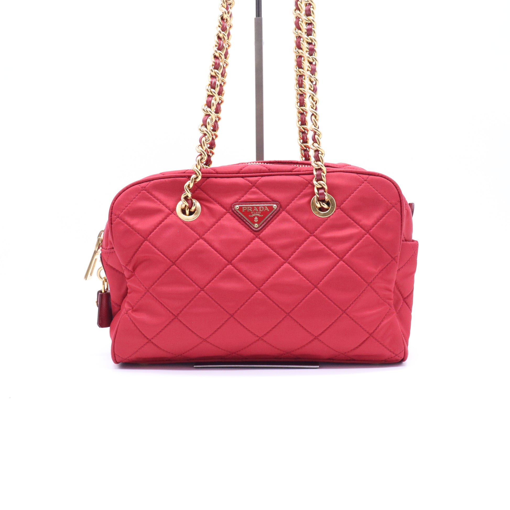 Chain Shoulder Bag Quilted Tessuto Medium B21190