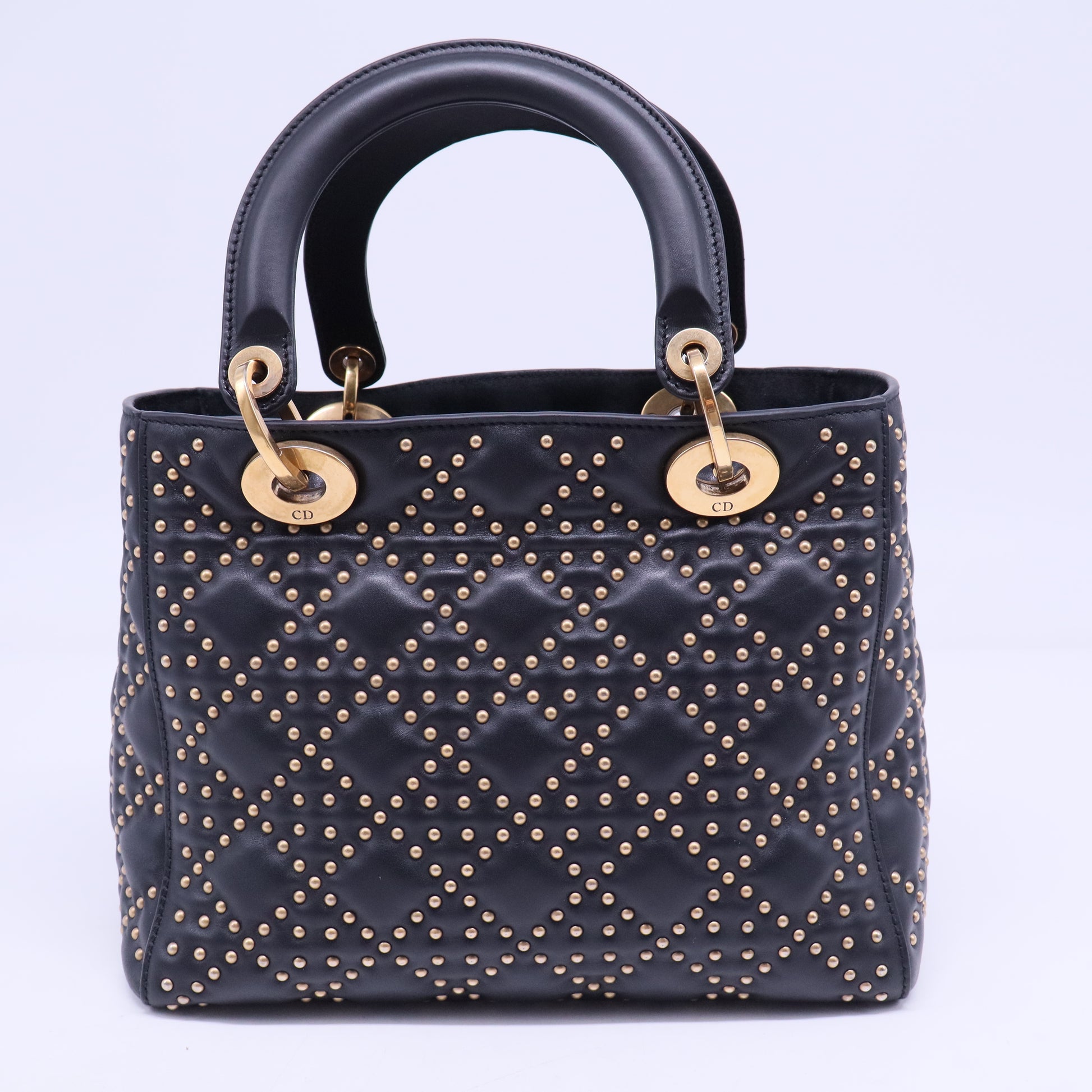 Supple Lady Dior Bag Cannage Studded Lambskin Medium B20319