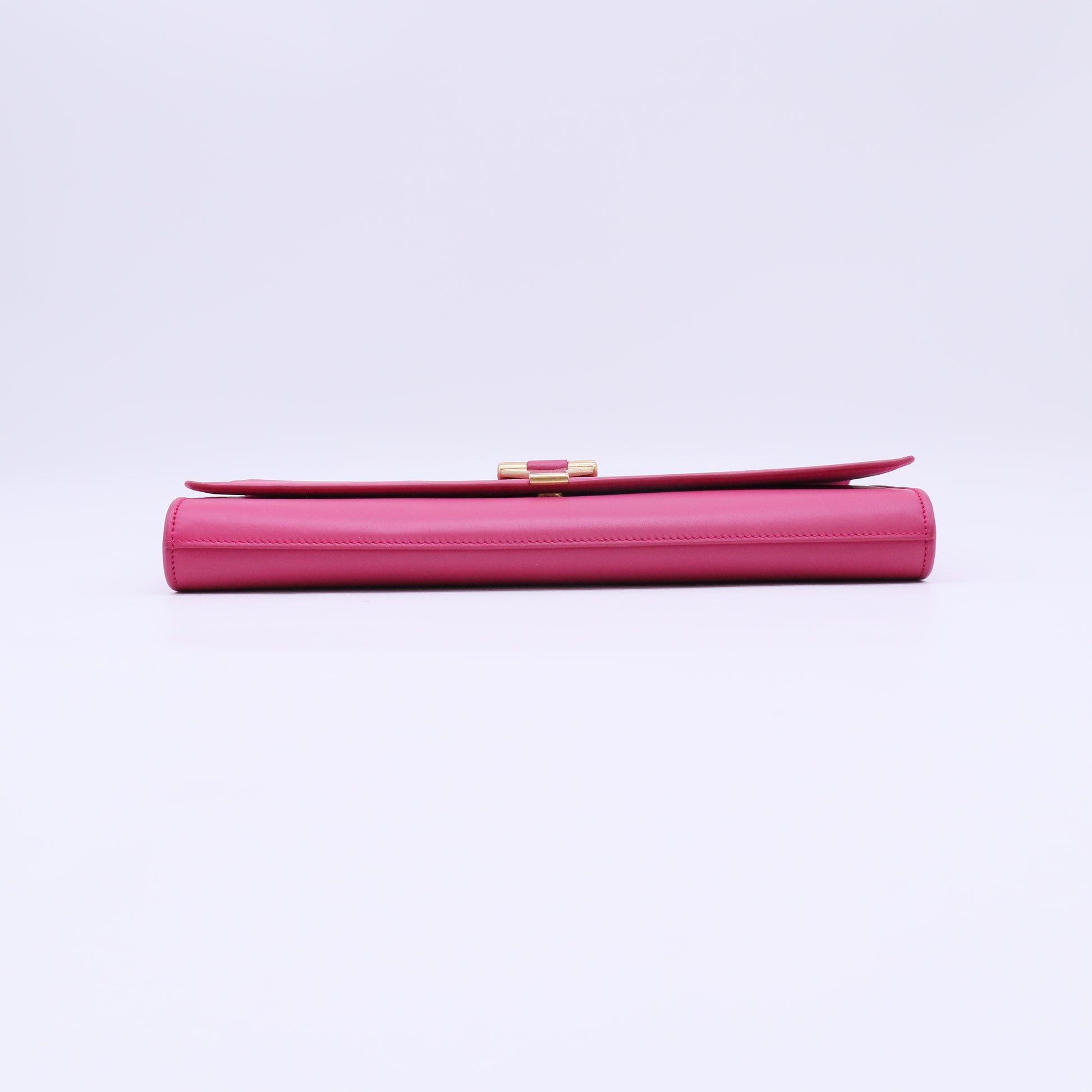 Calfskin Classic Y Ligne Clutch Fuchsia B22615