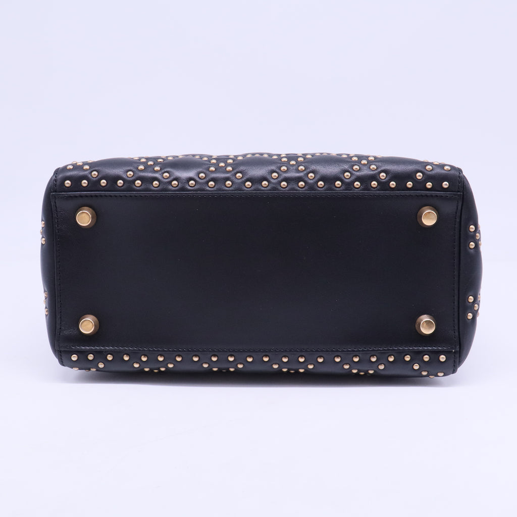 Supple Lady Dior Bag Cannage Studded Lambskin Medium B20319