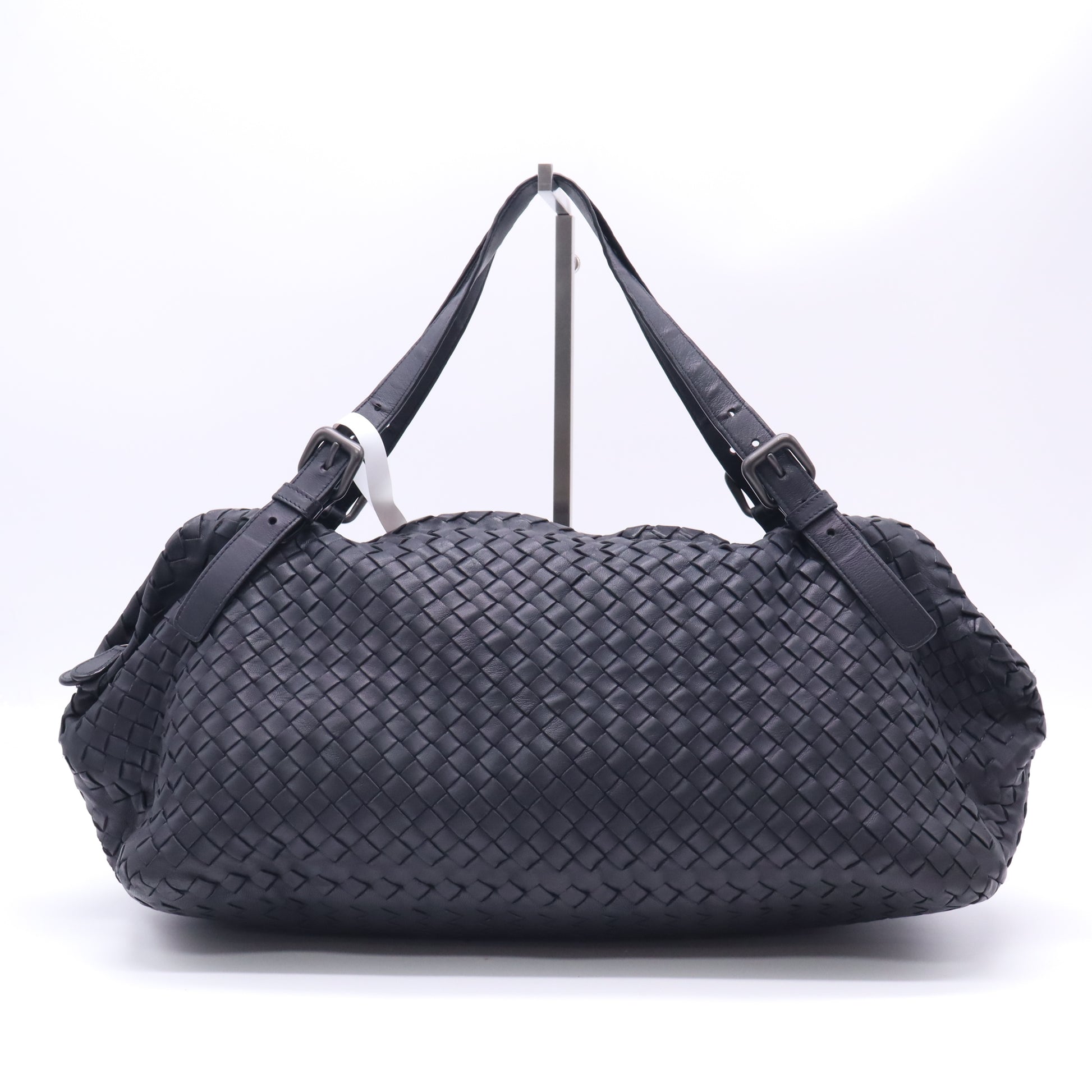 Bottega Veneta Black Intrecciato Woven Nappa Leather Tote Bag twins B23534