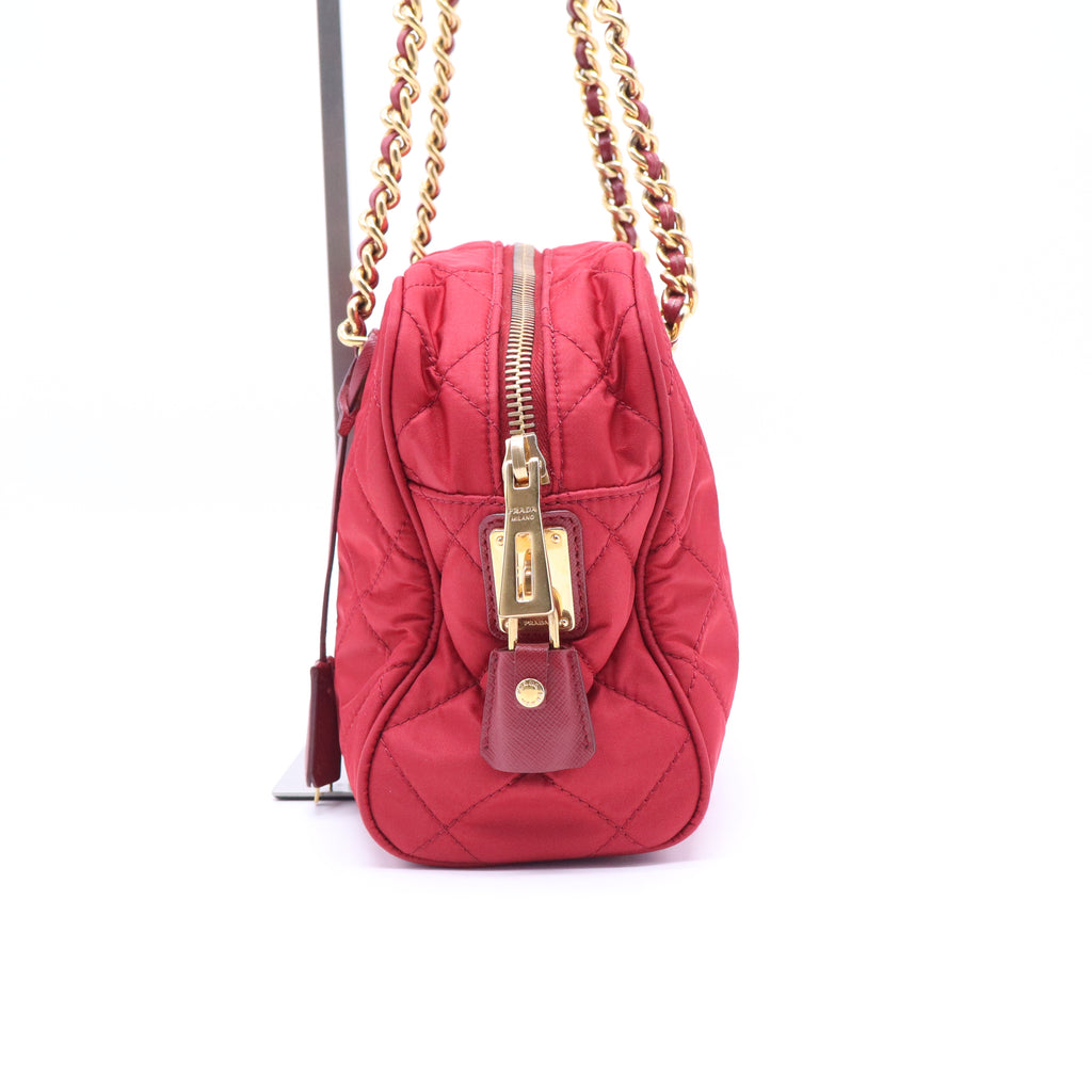 Chain Shoulder Bag Quilted Tessuto Medium B21190