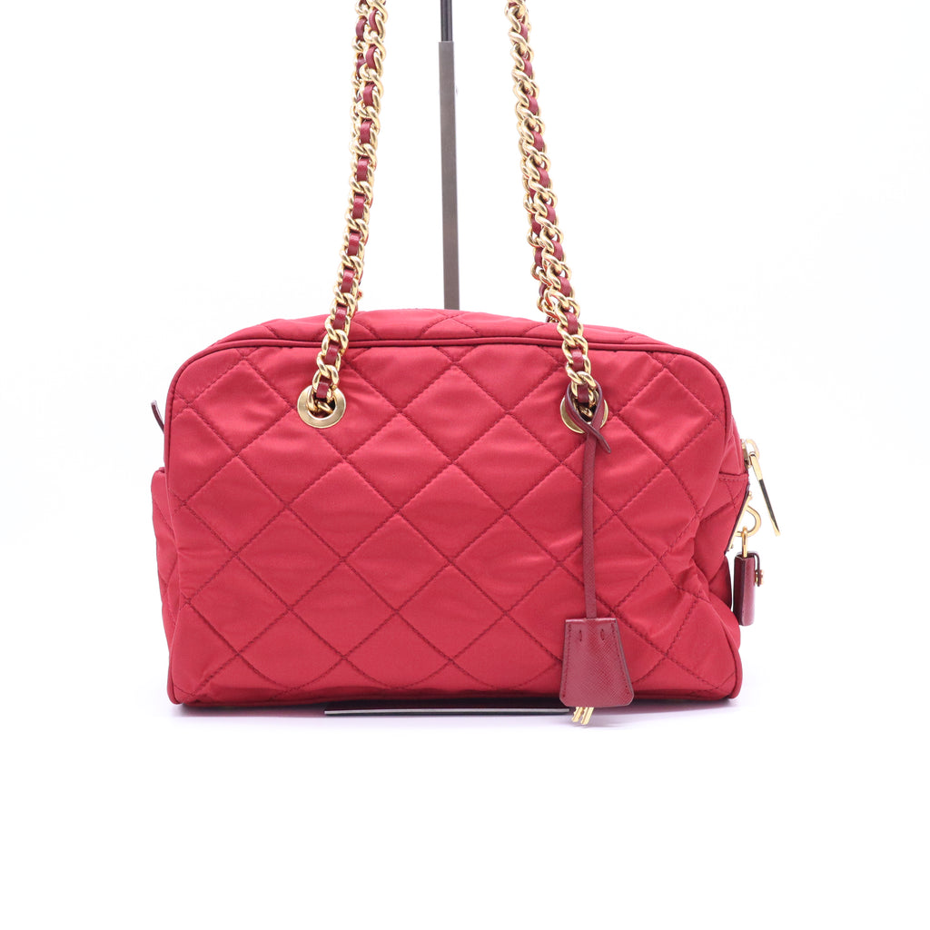 Chain Shoulder Bag Quilted Tessuto Medium B21190
