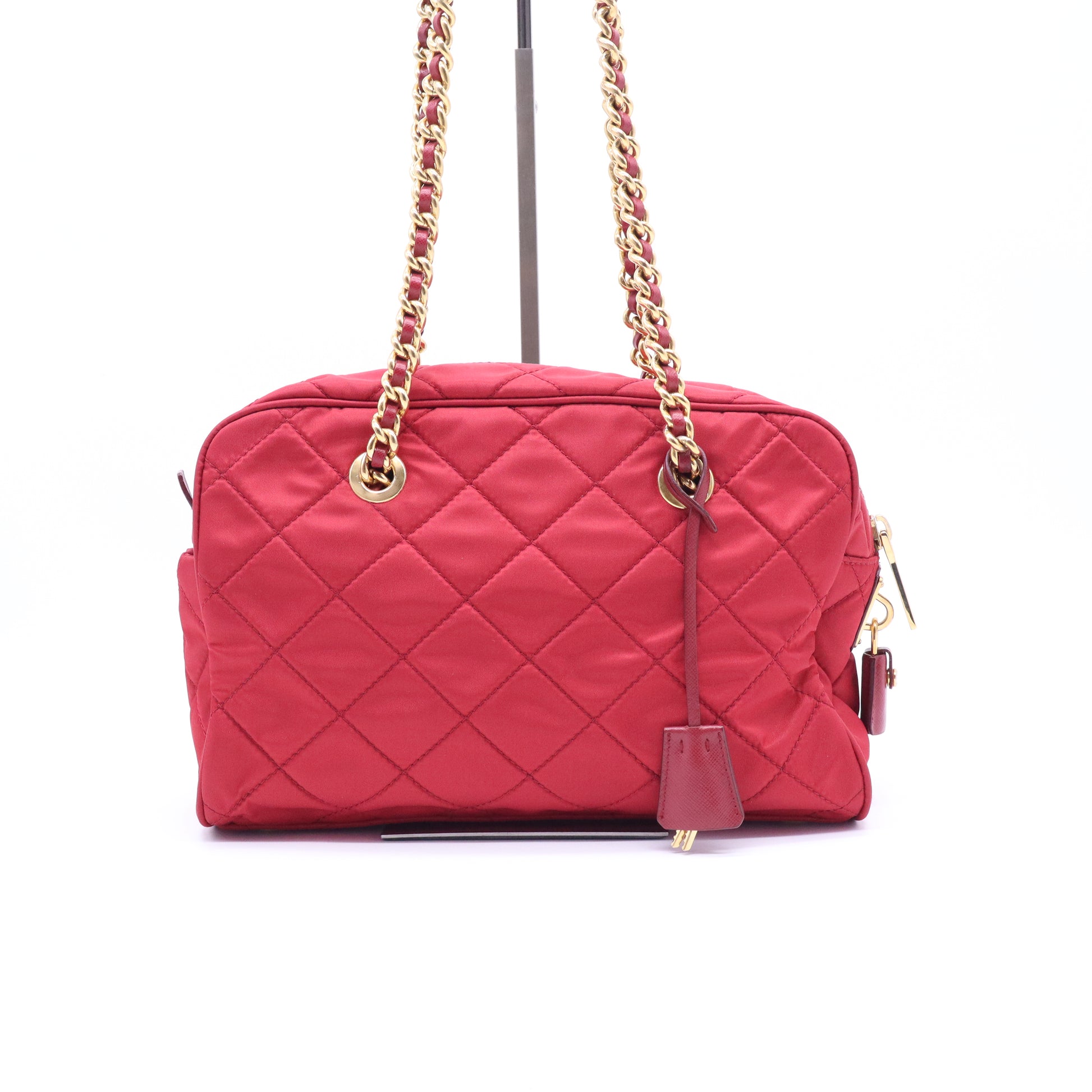 Chain Shoulder Bag Quilted Tessuto Medium B21190