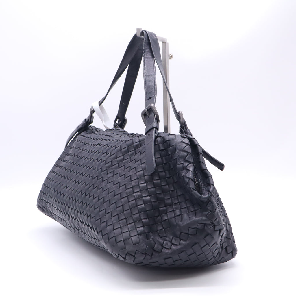 Bottega Veneta Black Intrecciato Woven Nappa Leather Tote Bag twins B23534