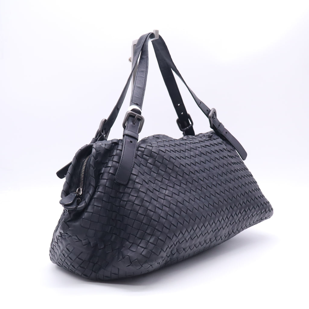 Bottega Veneta Black Intrecciato Woven Nappa Leather Tote Bag twins B23534
