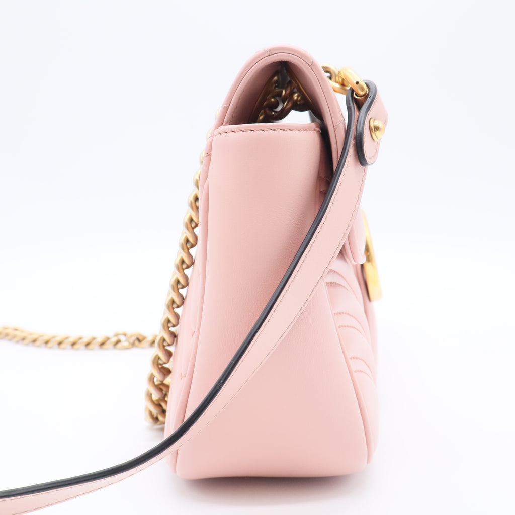 GG Marmont Flap Bag Matelasse Leather Small