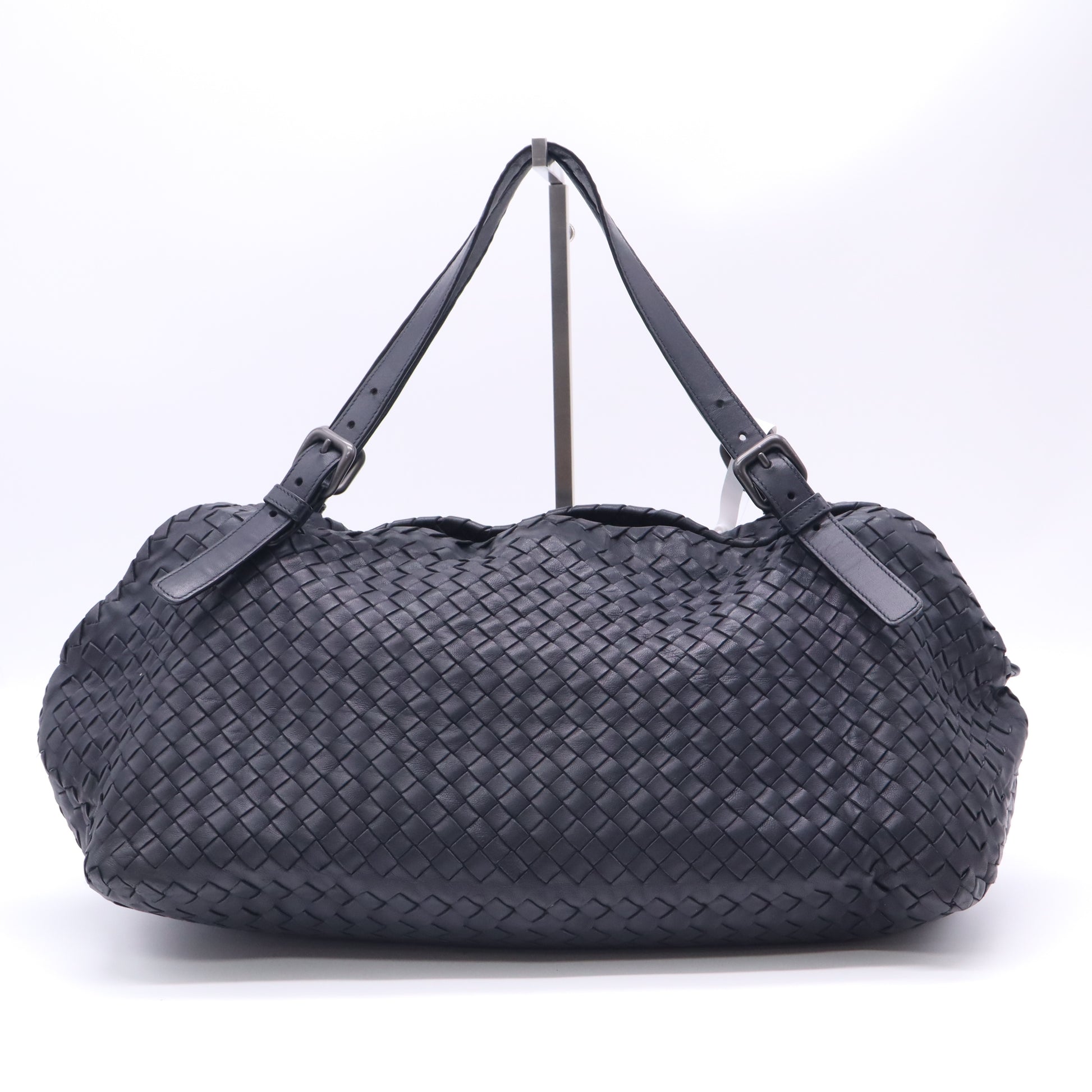 Bottega Veneta Black Intrecciato Woven Nappa Leather Tote Bag twins B23534