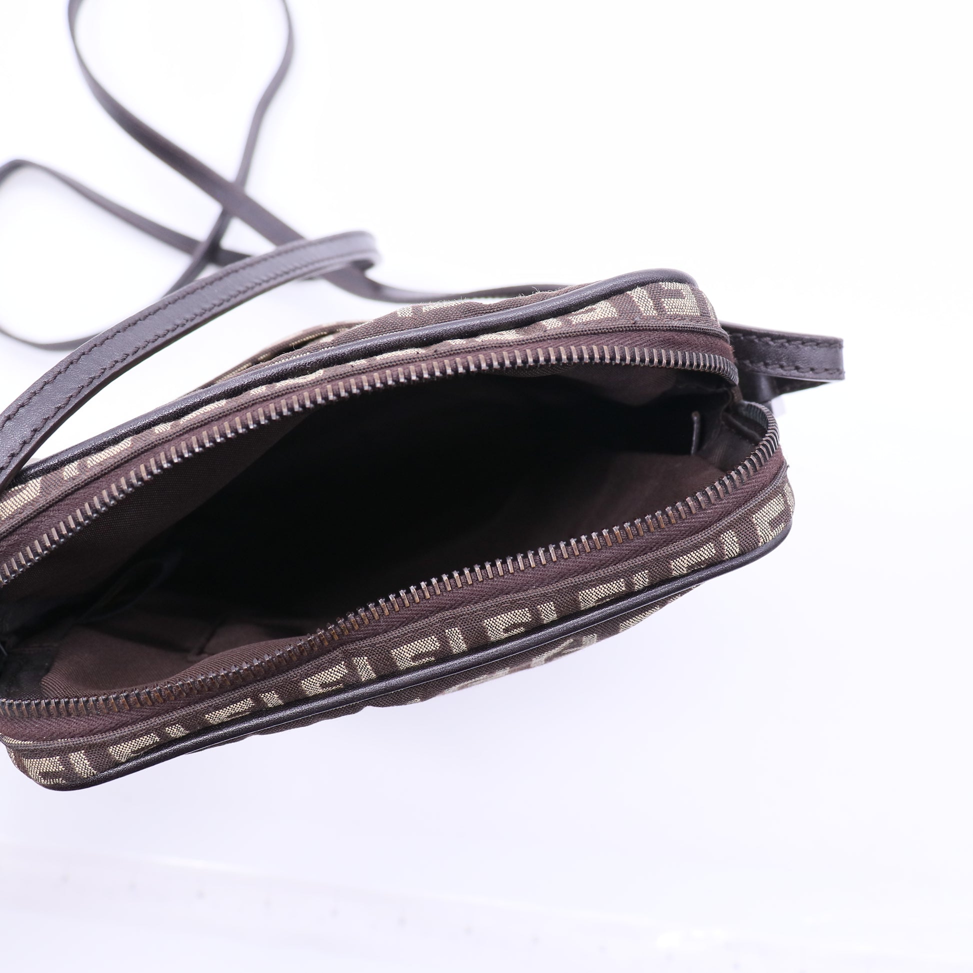 Fendi Zucchino Canvas Crossbody Twins B20967