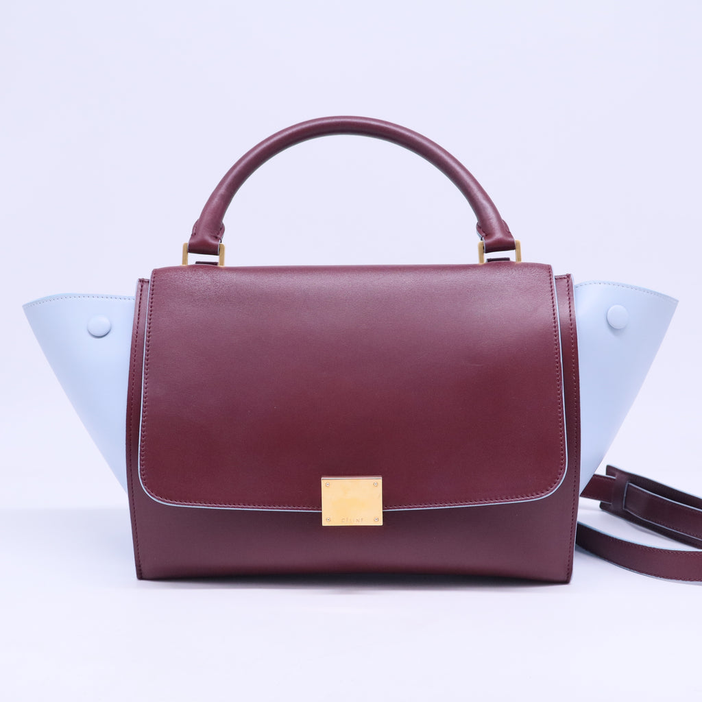Sleek Calfskin Tri-color Small Trapeze B20435