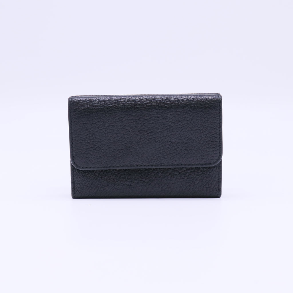 Miu Miu Madras Leather Small Trifold Wallet W22150