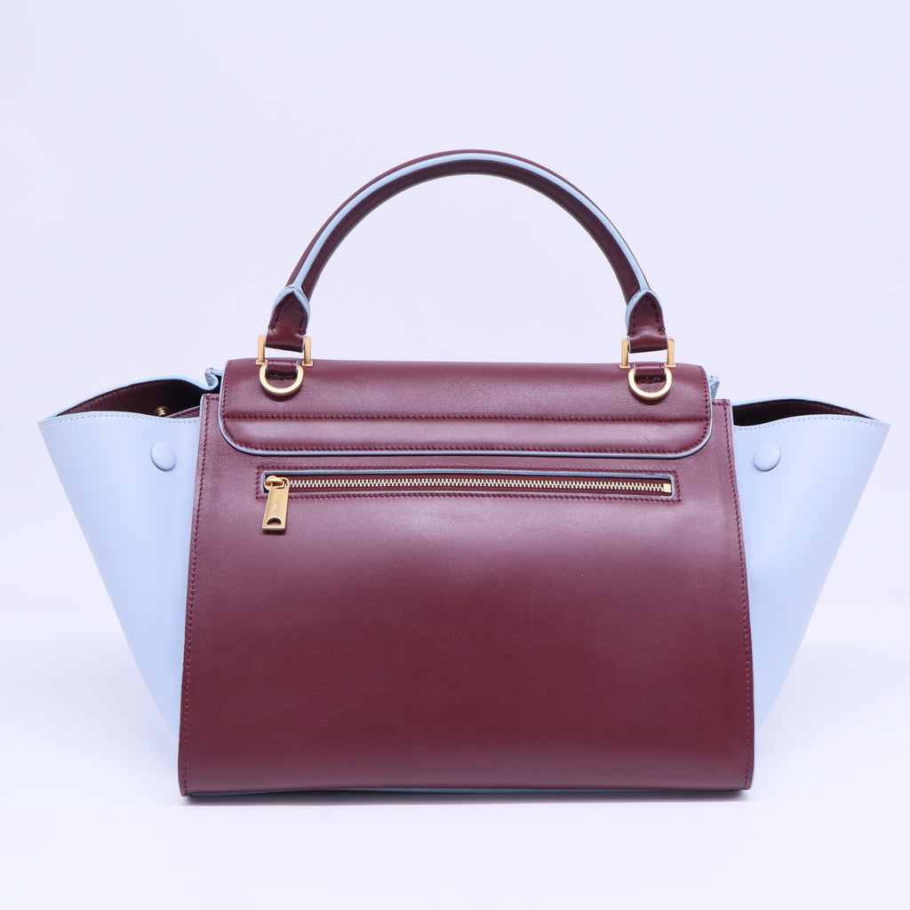 Sleek Calfskin Tri-color Small Trapeze B20435