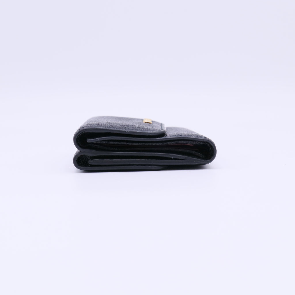 Miu Miu Madras Leather Small Trifold Wallet W22150