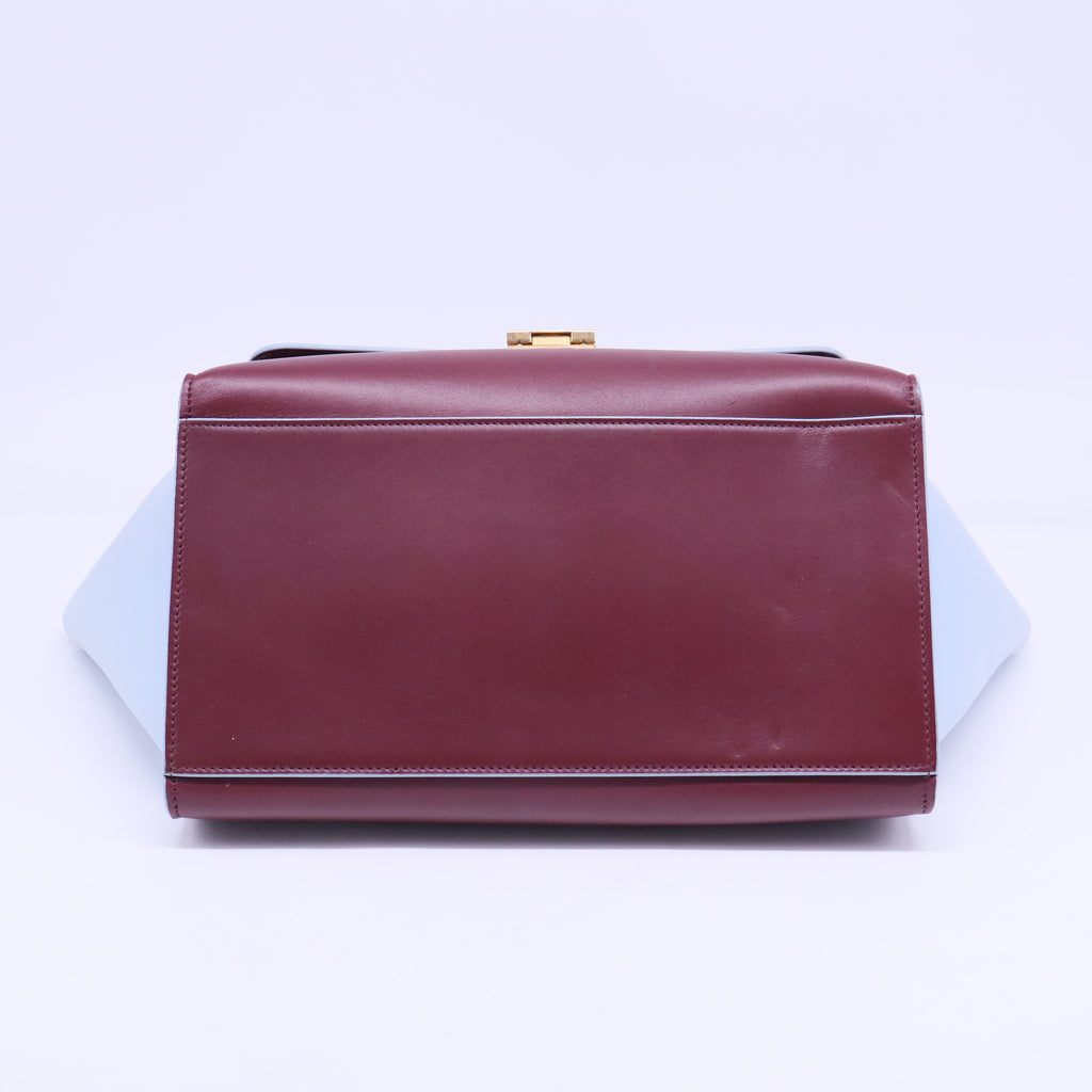 Sleek Calfskin Tri-color Small Trapeze B20435