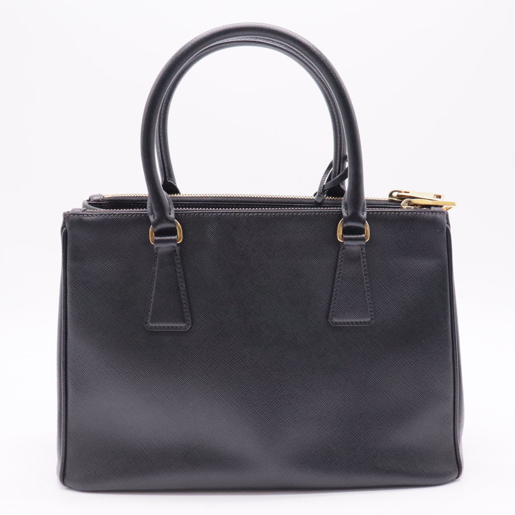 Double Zip Lux Tote Saffiano Leather Small