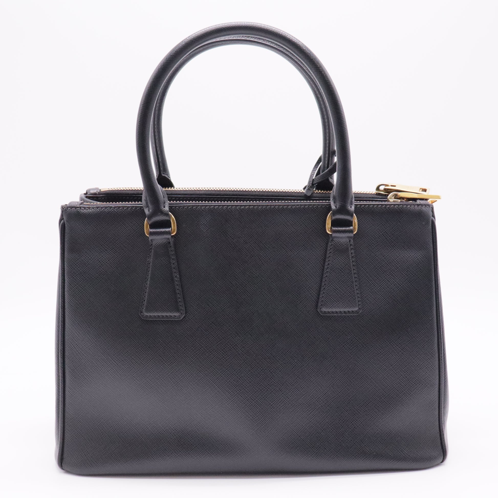 Double Zip Lux Tote Saffiano Leather Small
