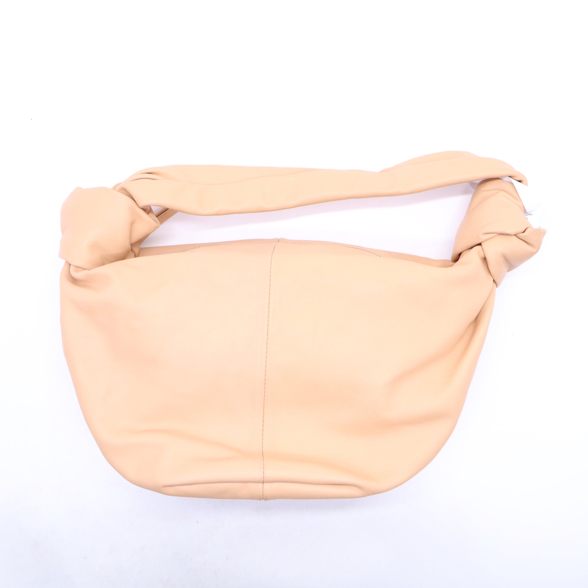 Beige Leather Double Knot Shoulder Bag B20993
