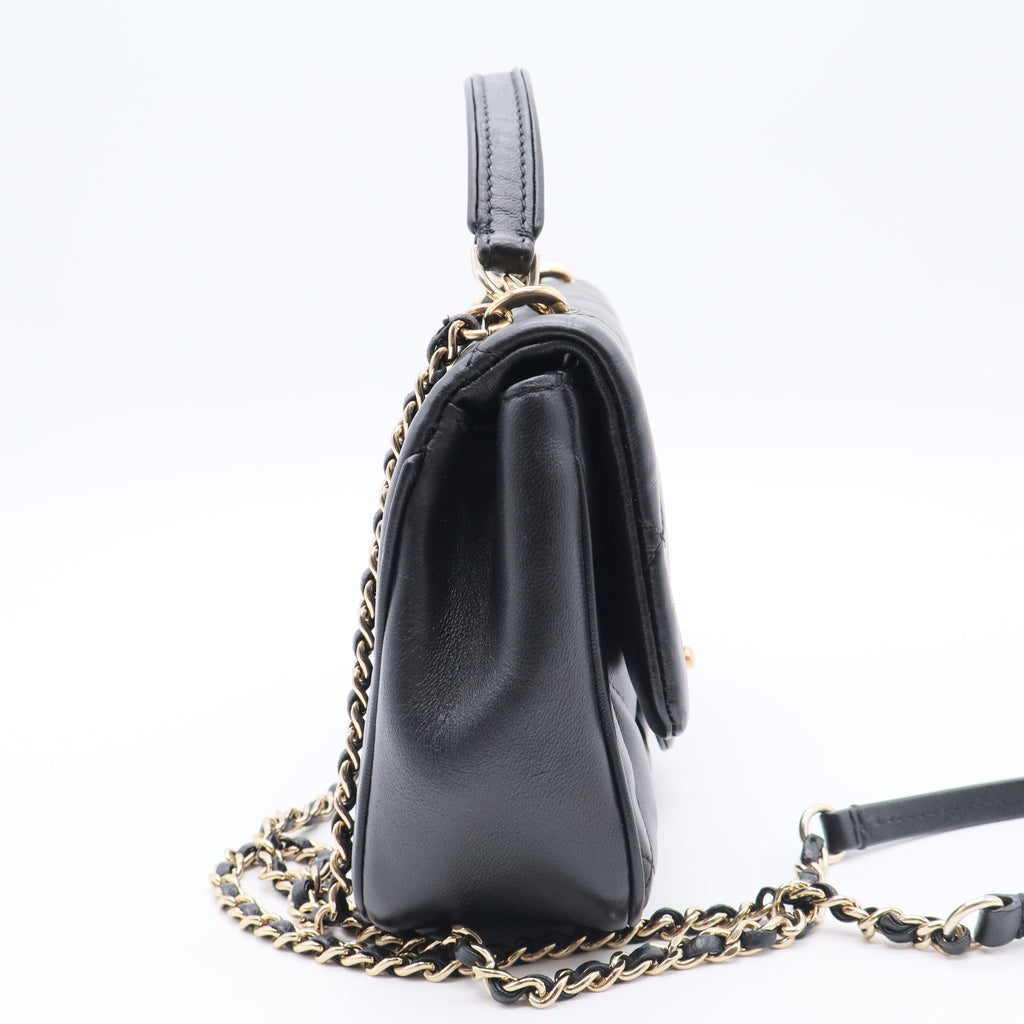 Easy Carry NM Flap Bag Quilted Lambskin Small