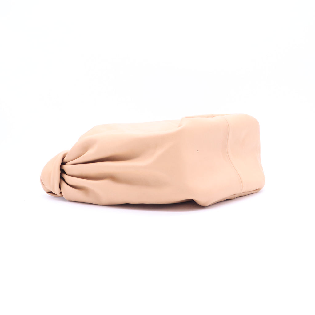 Beige Leather Double Knot Shoulder Bag B20993