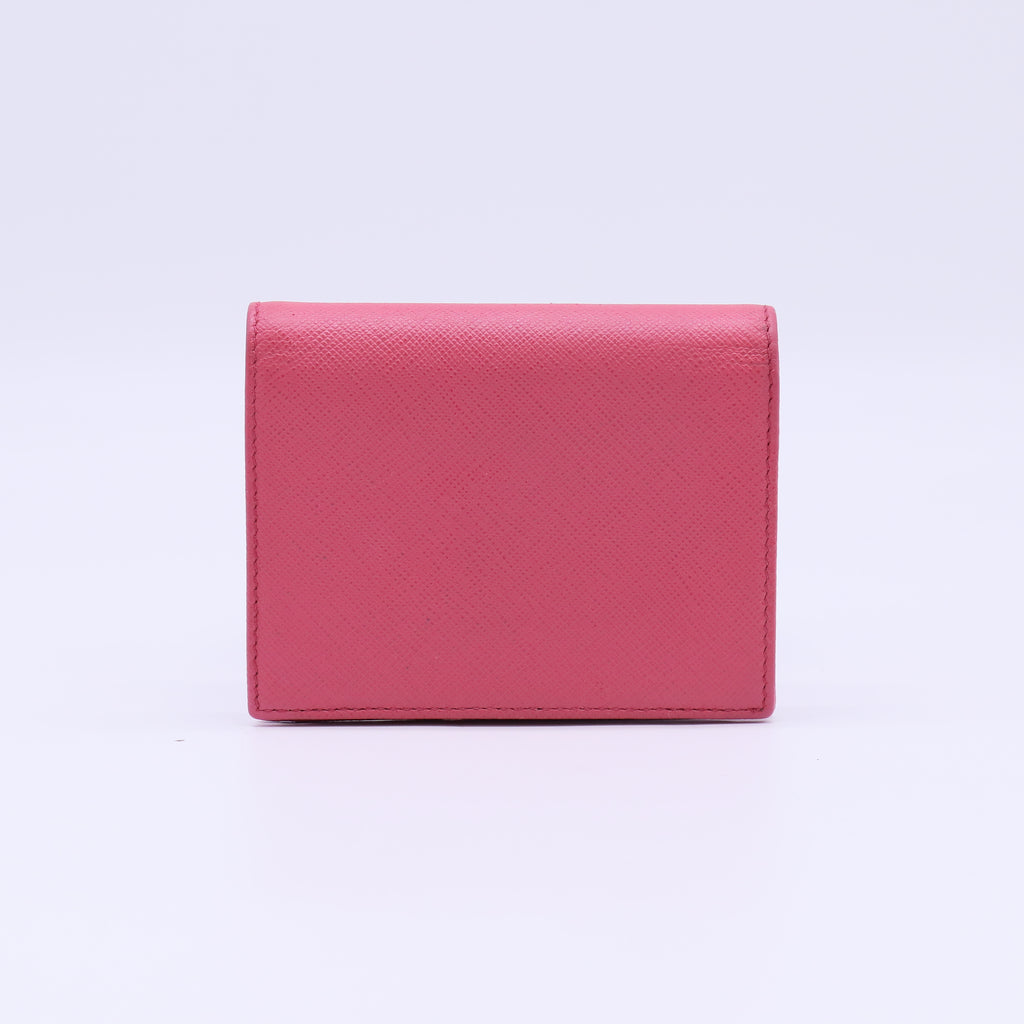 Prada Saffiano Metal Small Compact Wallet W22131