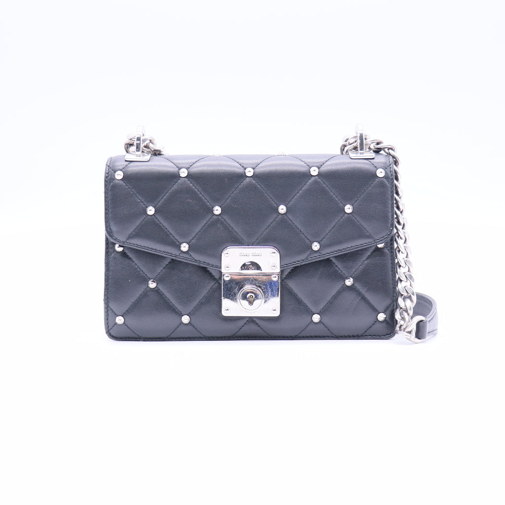 Miu Miu 2010-2025 Goatskin Madras crossbody bag twins LDJ3768