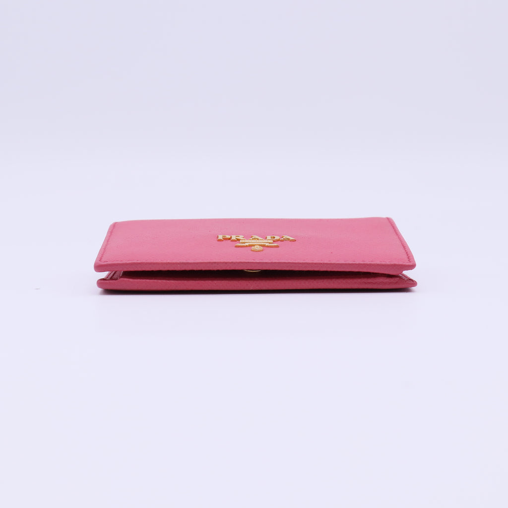 Prada Saffiano Metal Small Compact Wallet W22131