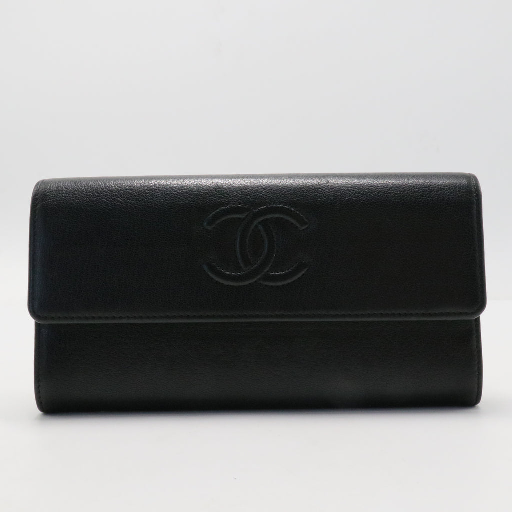 Timeless CC Flap Wallet Caviar Long