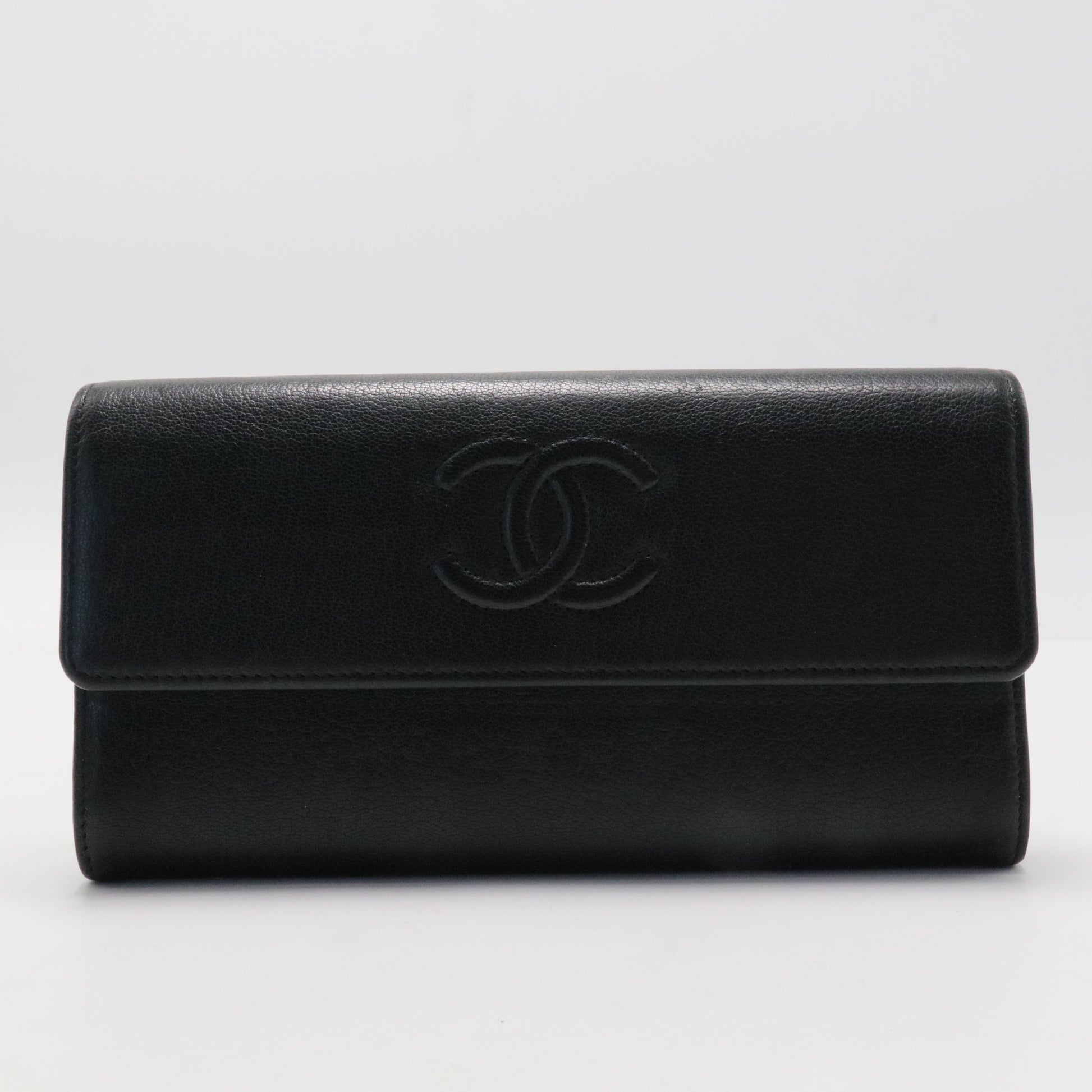 Timeless CC Flap Wallet Caviar Long