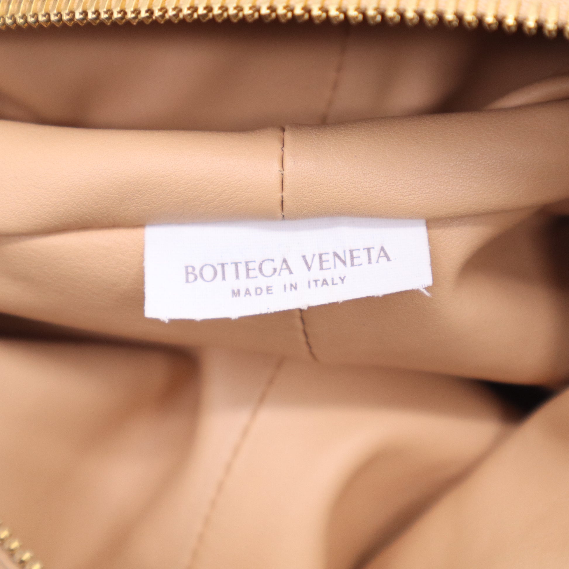 Beige Leather Double Knot Shoulder Bag B20993