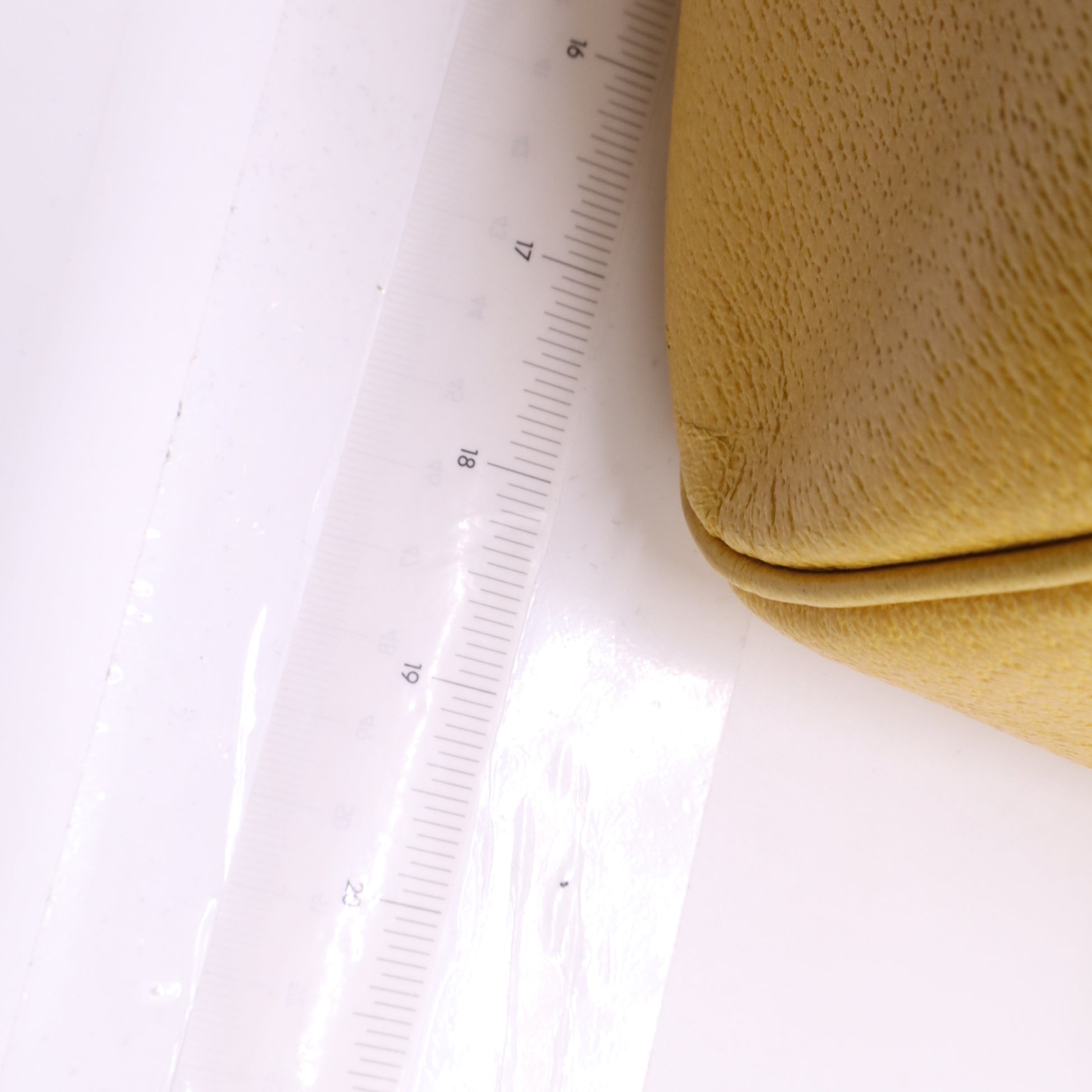 Prada Bowling bag in beige canvas with lemon yellow leather
