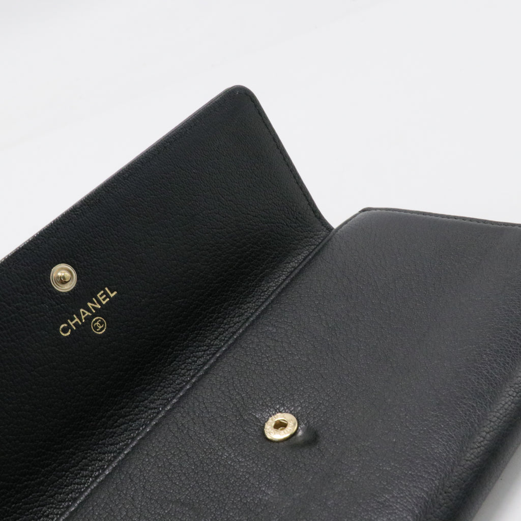Timeless CC Flap Wallet Caviar Long