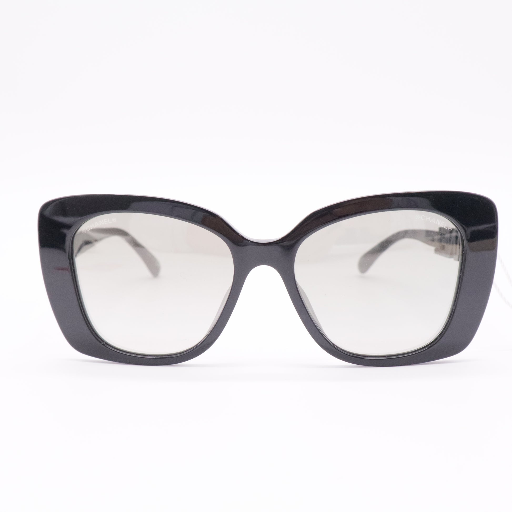 Acetate Strass Square Sunglasses 5422 Black twins