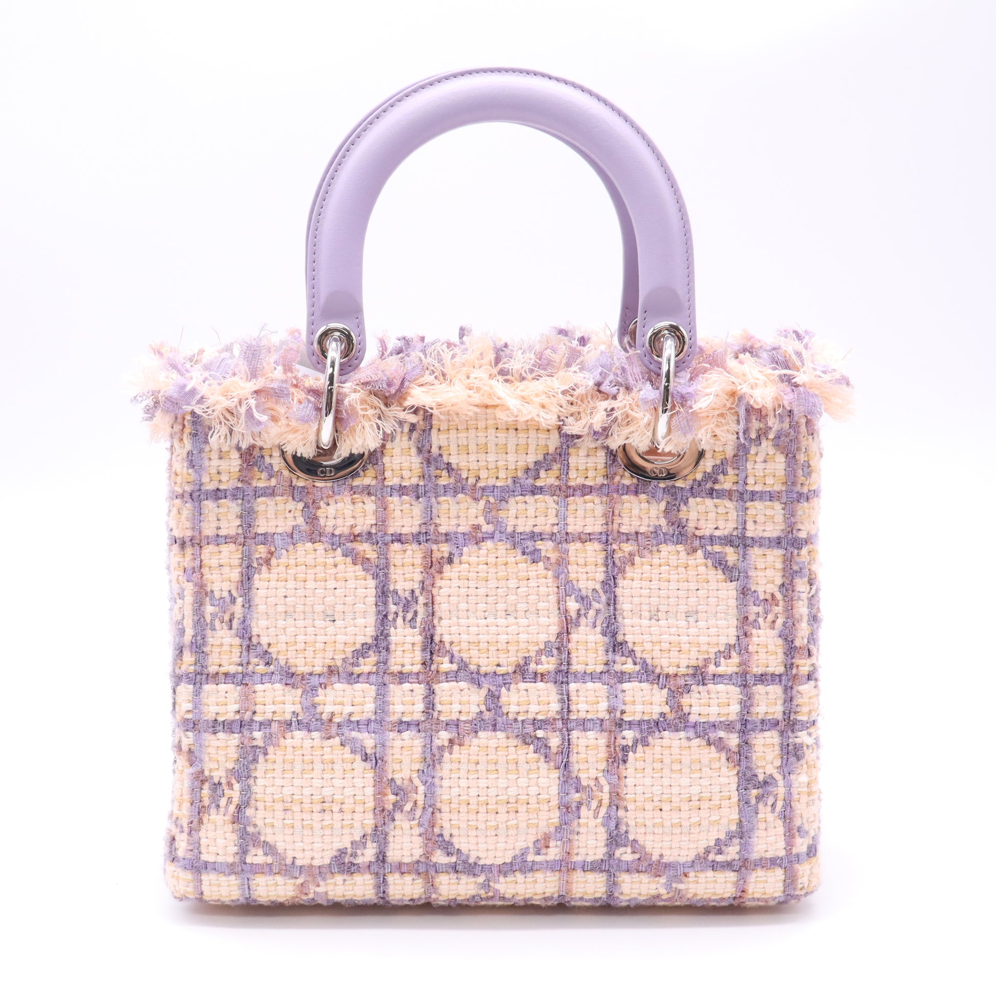 Christian Dior Tweed Cannage Medium Lady Dior Bag B23752