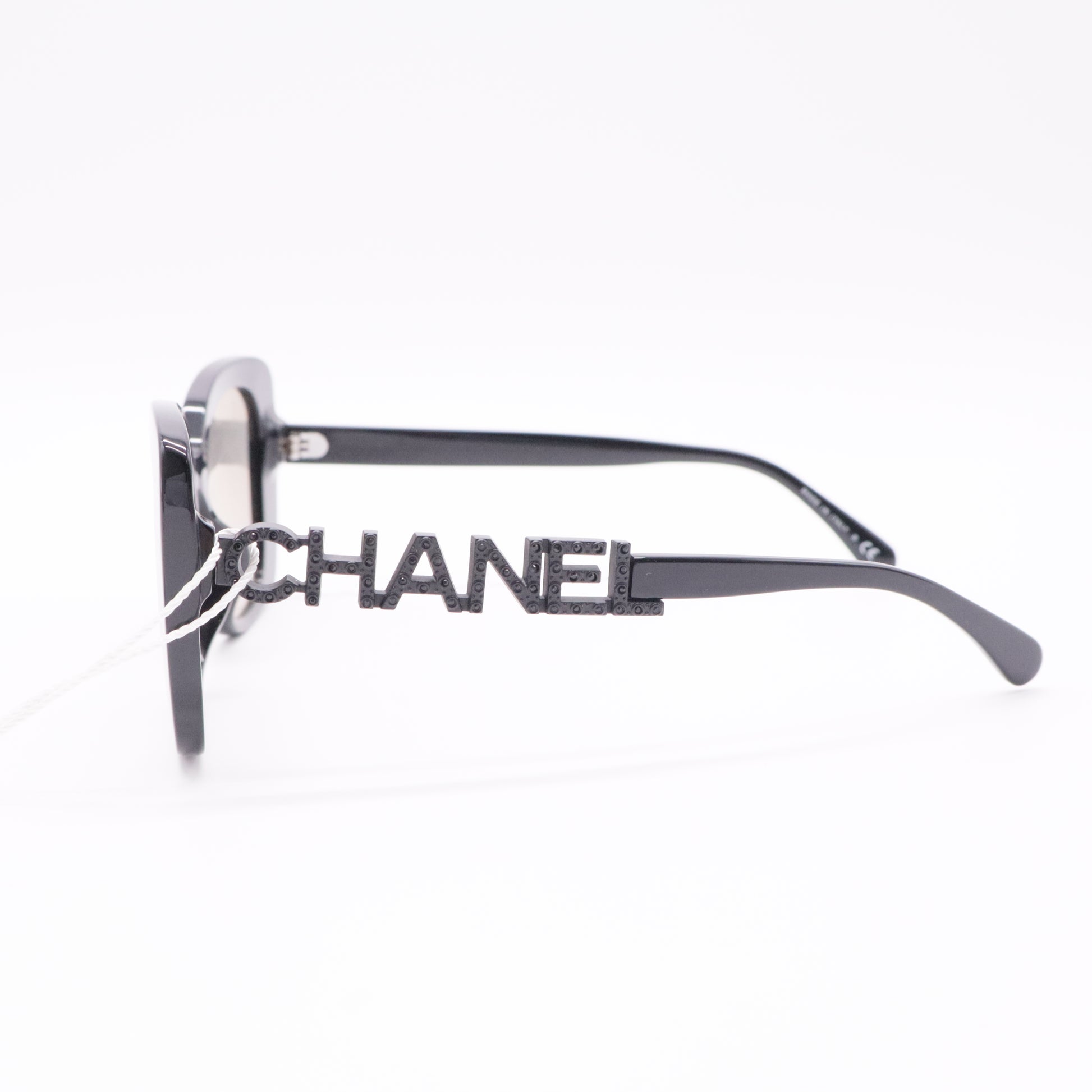 Acetate Strass Square Sunglasses 5422 Black twins