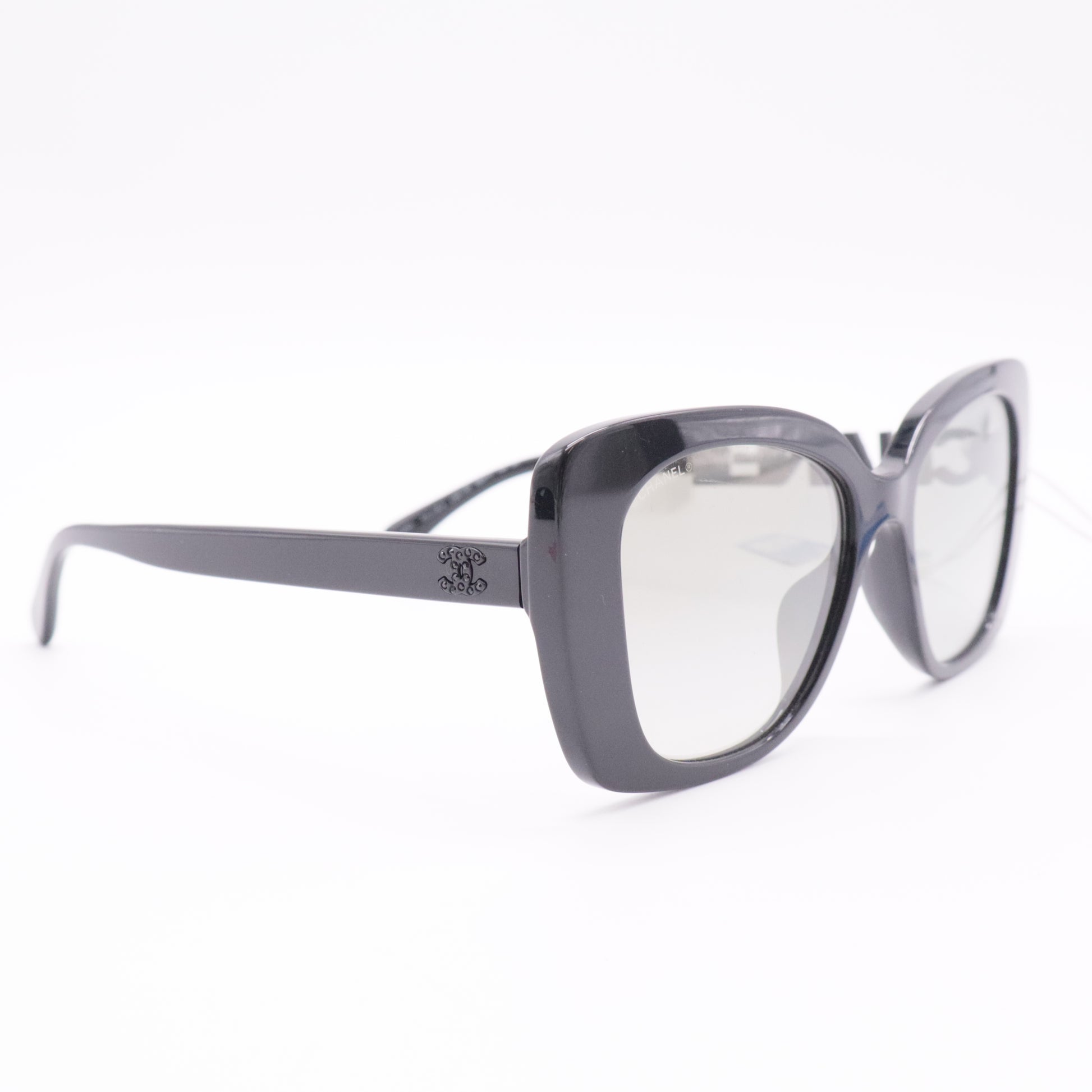 Acetate Strass Square Sunglasses 5422 Black twins
